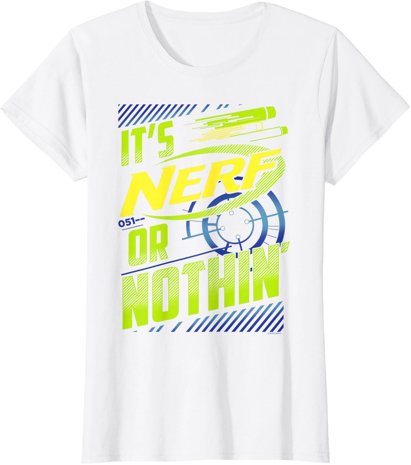 image:imageNerf Its Nerf Or Nothin Retro Bold Logo TShirt SmallWhite