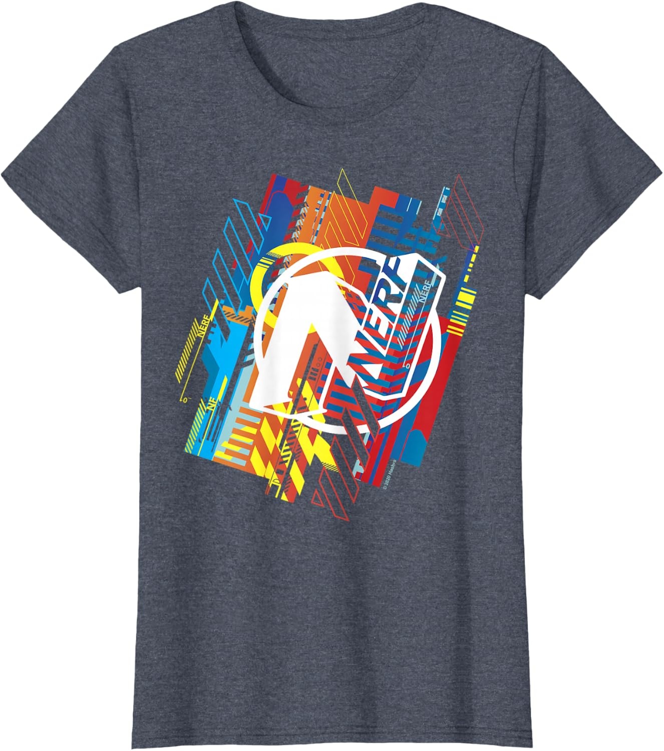 image:imageNerf N Glitched Logo TShirtHeather Blue