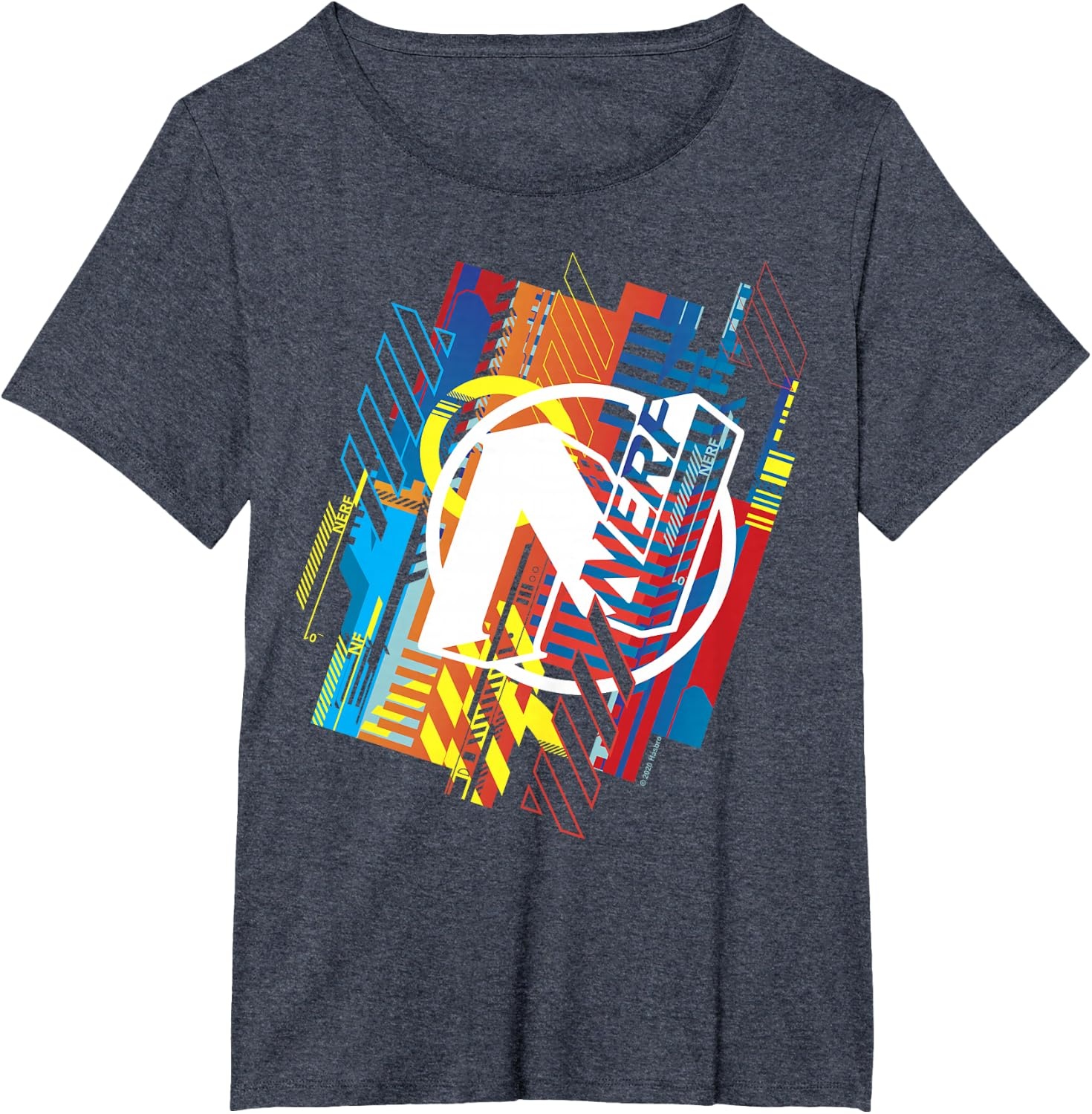 image:imageNerf N Glitched Logo TShirtHeather Blue