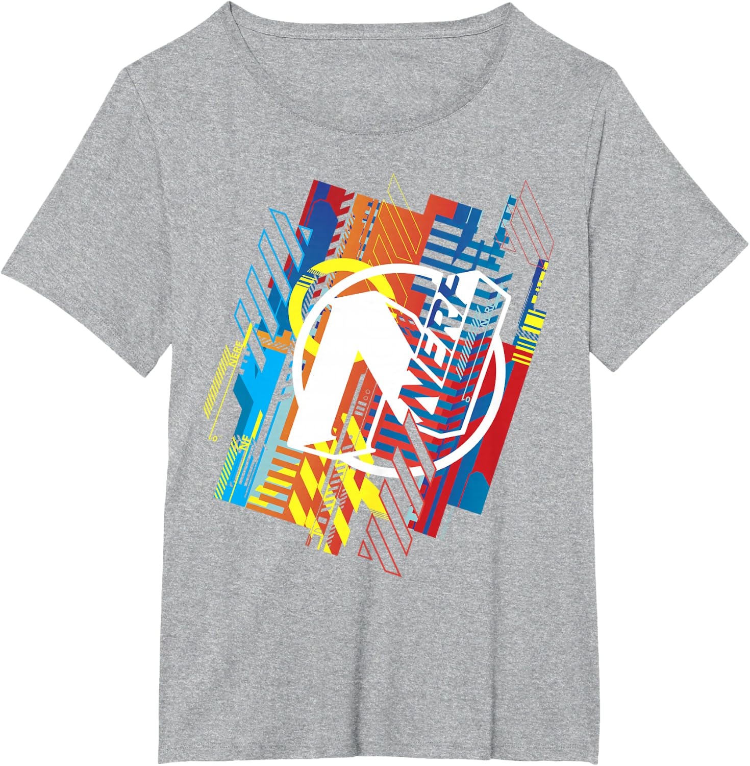 image:imageNerf N Glitched Logo TShirtHeather Grey