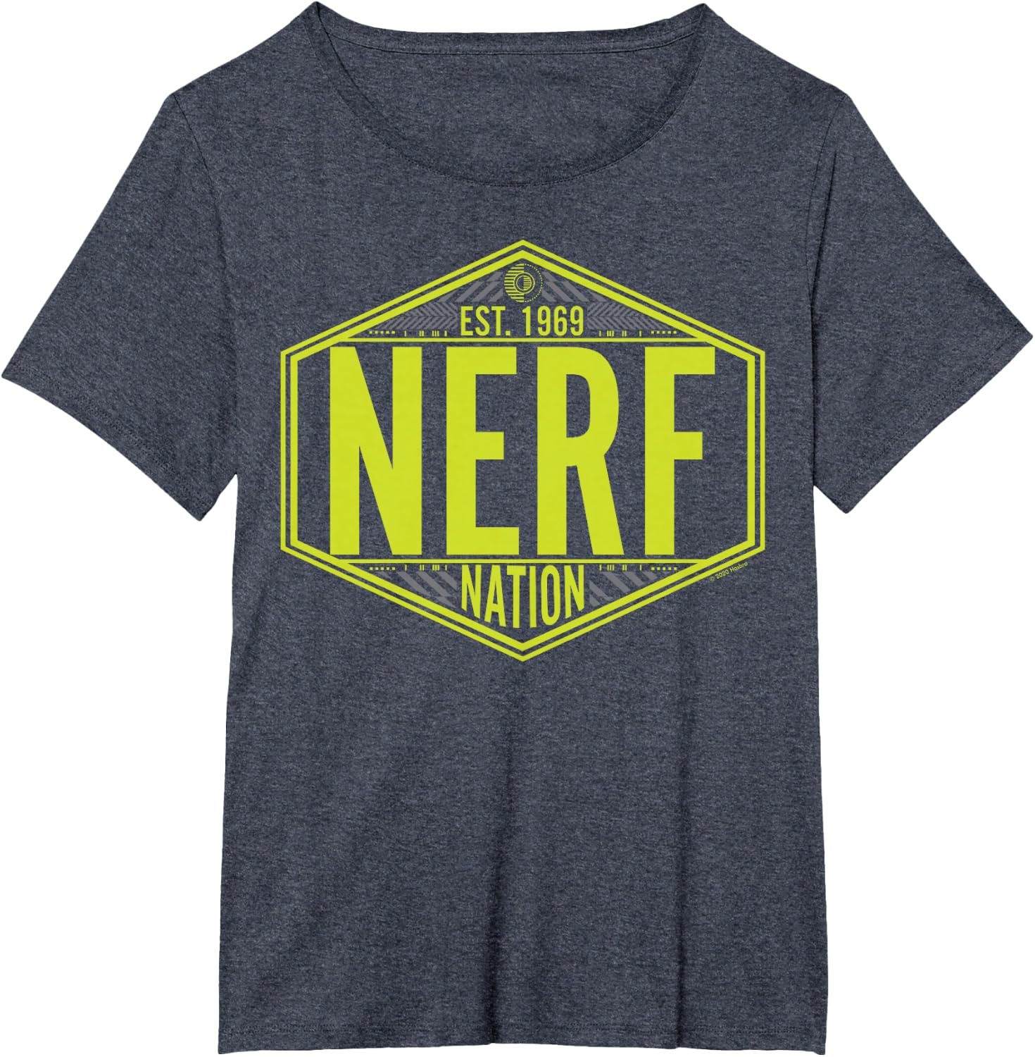 image:imageNerf Nation Est 1969 Neon Badge Logo TShirtHeather Blue