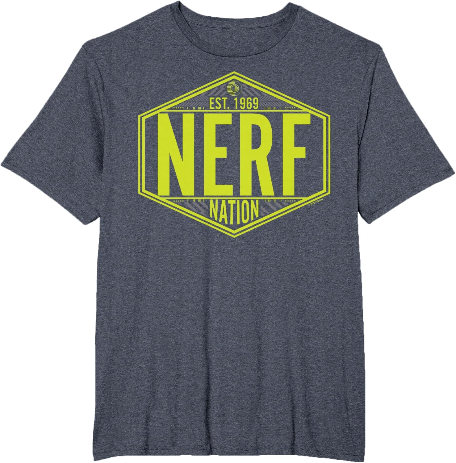 image:imageNerf Nation Est 1969 Neon Badge Logo TShirtHeather Blue