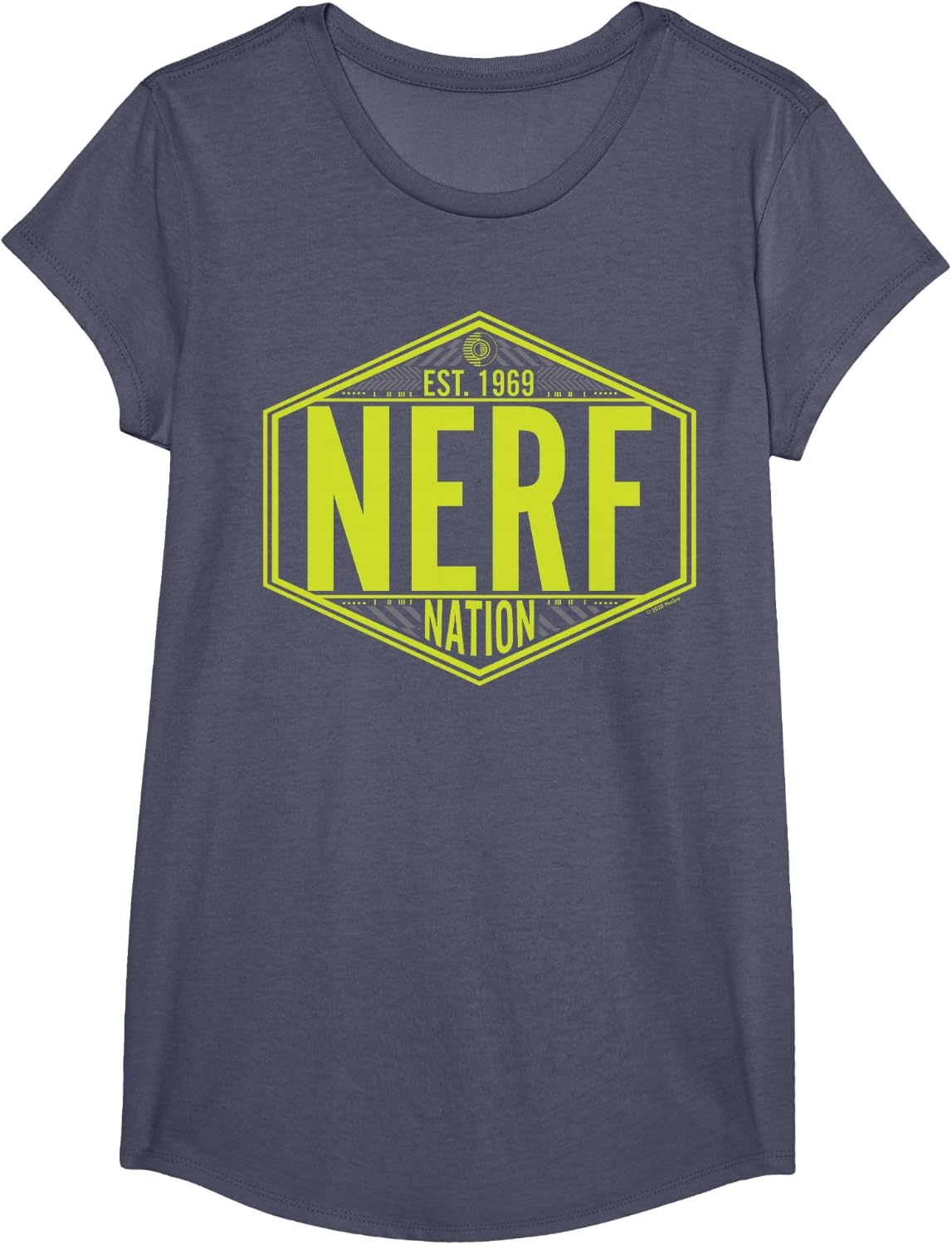 image:imageNerf Nation Est 1969 Neon Badge Logo TShirtHeather Blue