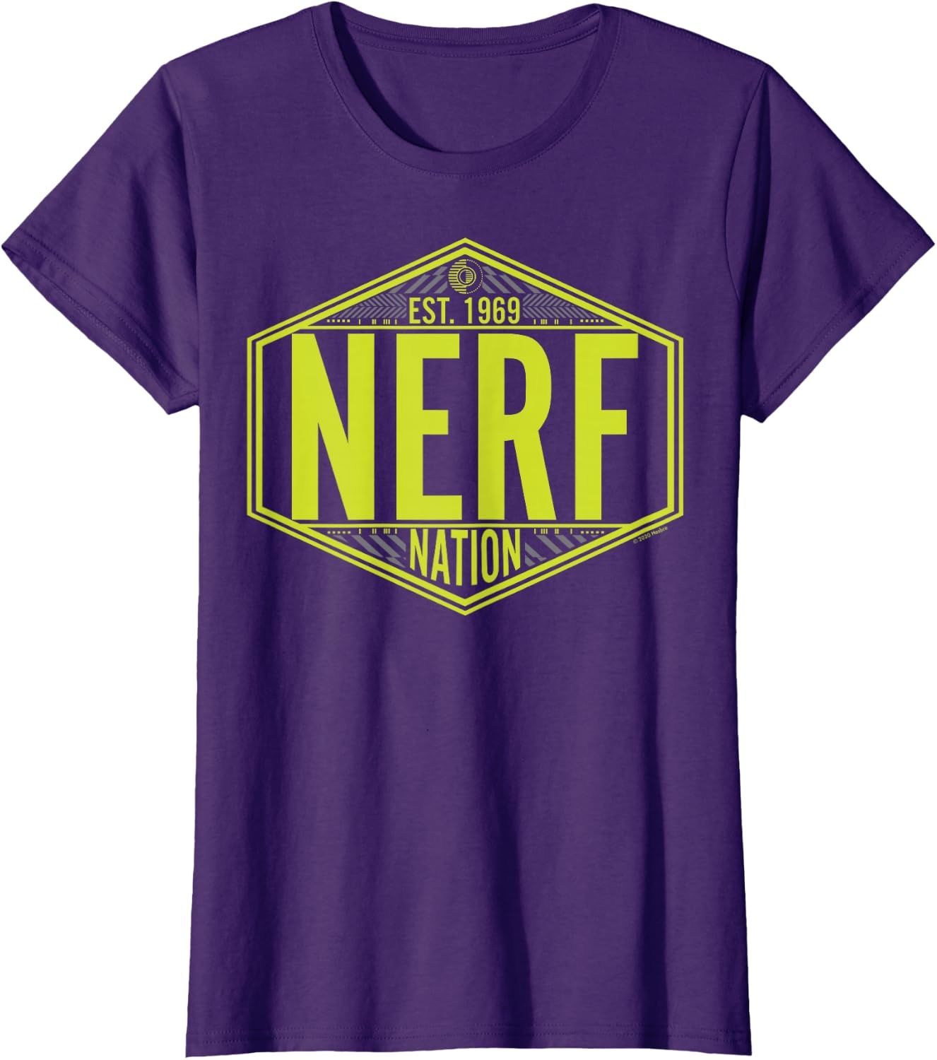 image:imageNerf Nation Est 1969 Neon Badge Logo TShirtPurple