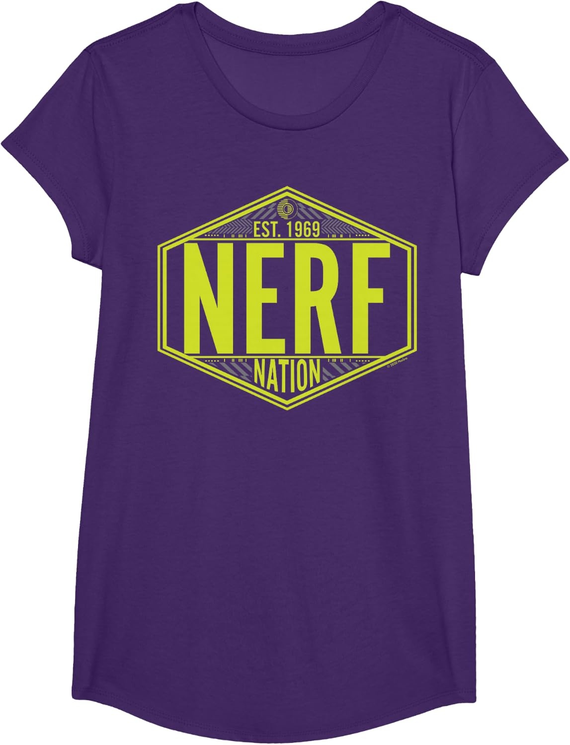 image:imageNerf Nation Est 1969 Neon Badge Logo TShirtPurple