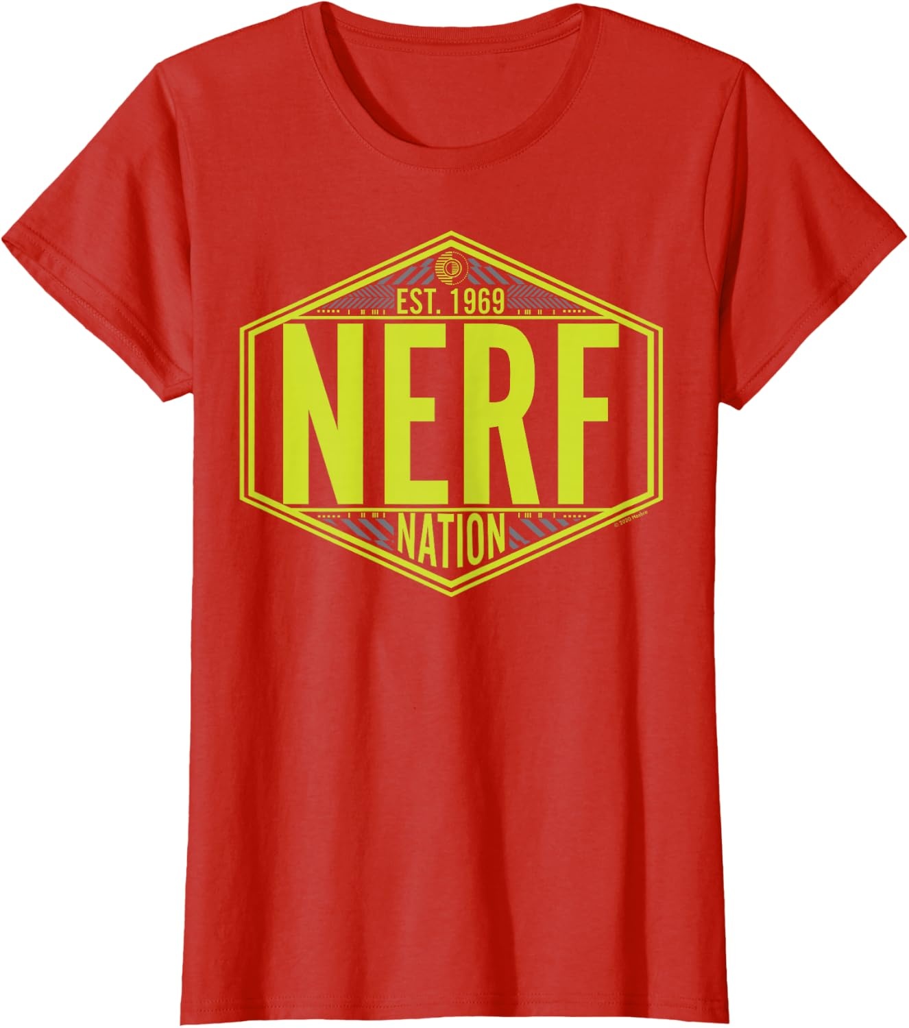 image:imageNerf Nation Est 1969 Neon Badge Logo TShirtRed