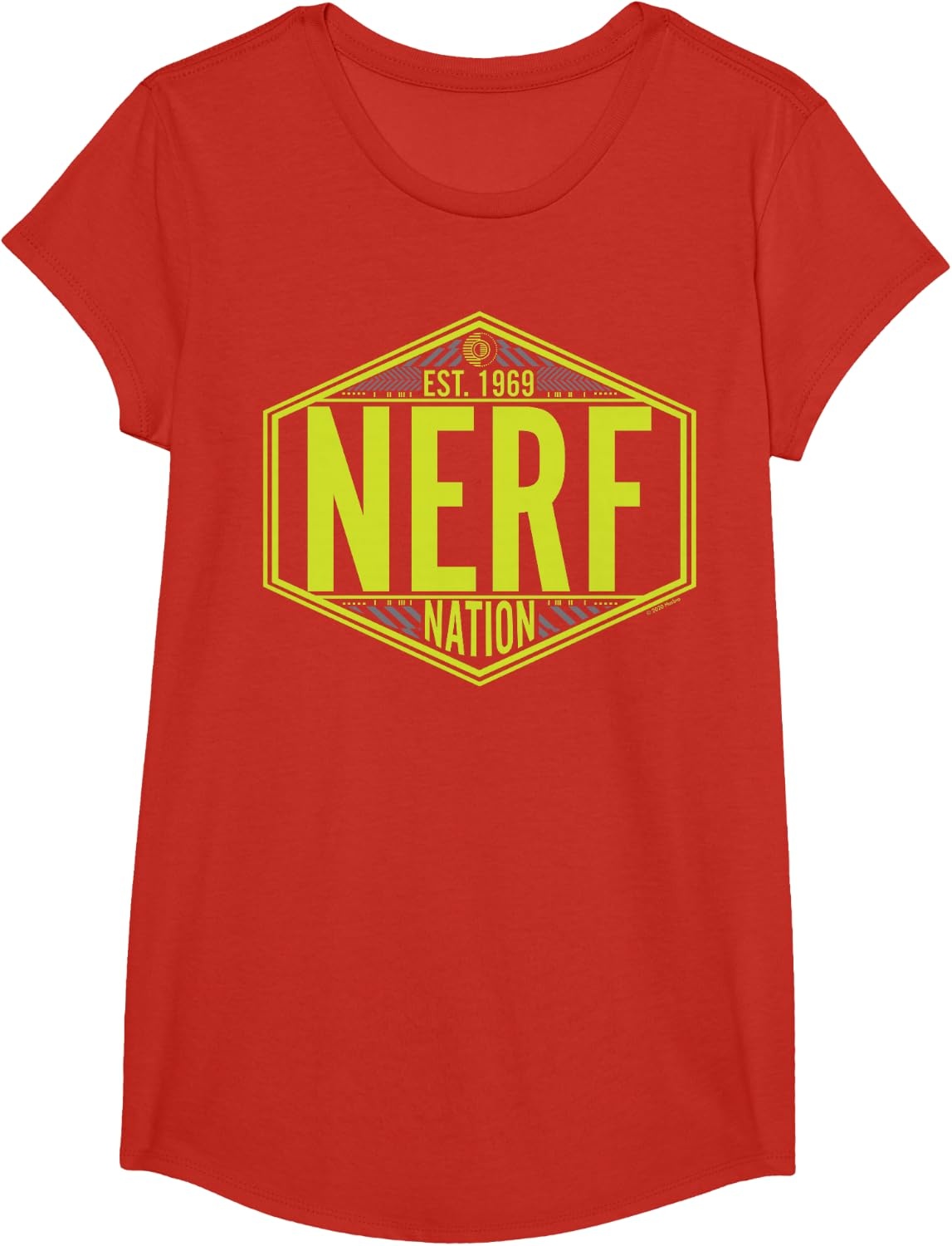 image:imageNerf Nation Est 1969 Neon Badge Logo TShirtRed