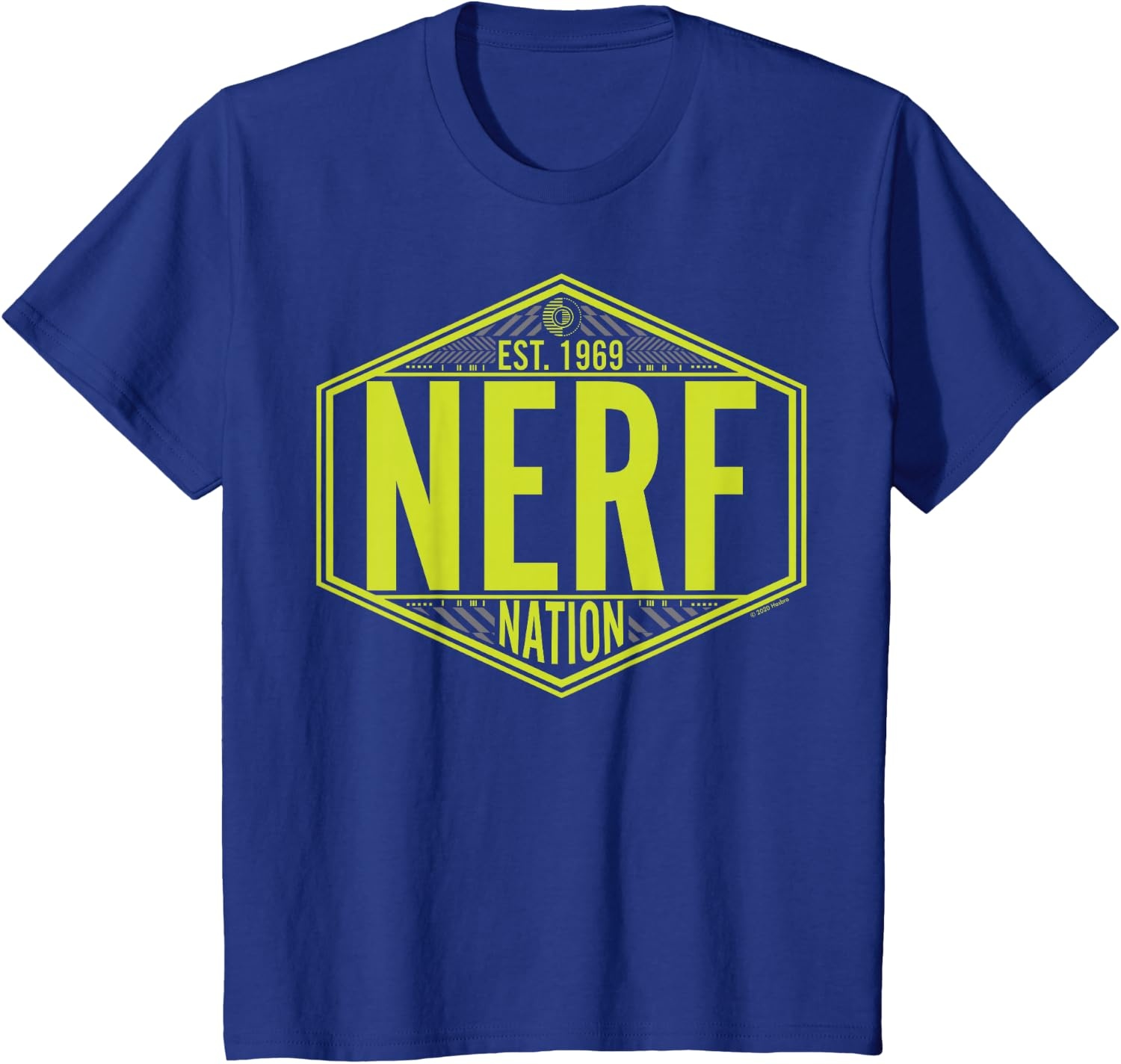 image:imageNerf Nation Est 1969 Neon Badge Logo TShirtRoyal Blue