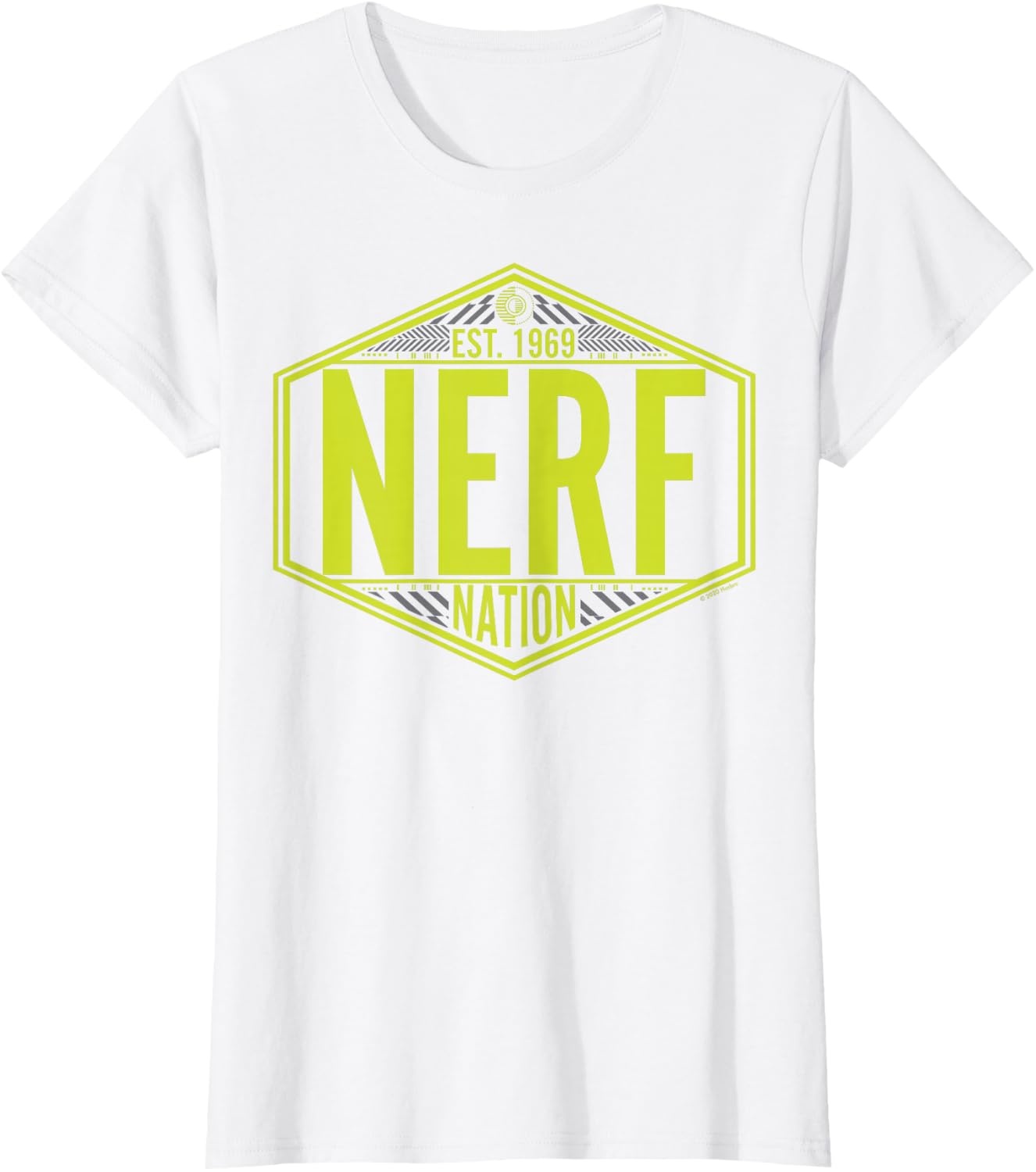 image:imageNerf Nation Est 1969 Neon Badge Logo TShirtWhite