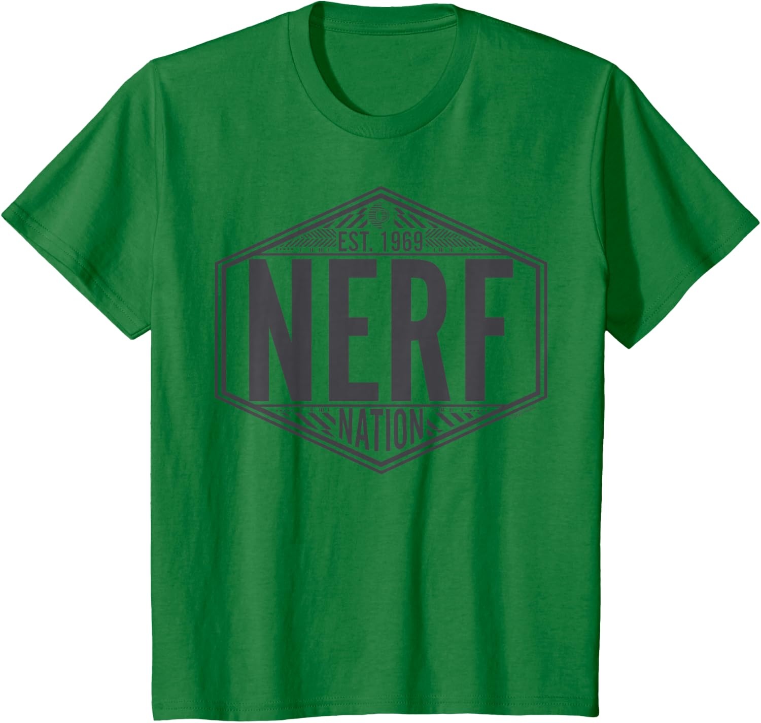 image:imageNerf Nation Est 1969 Neon Badge Logo V2 TShirtKelly Green