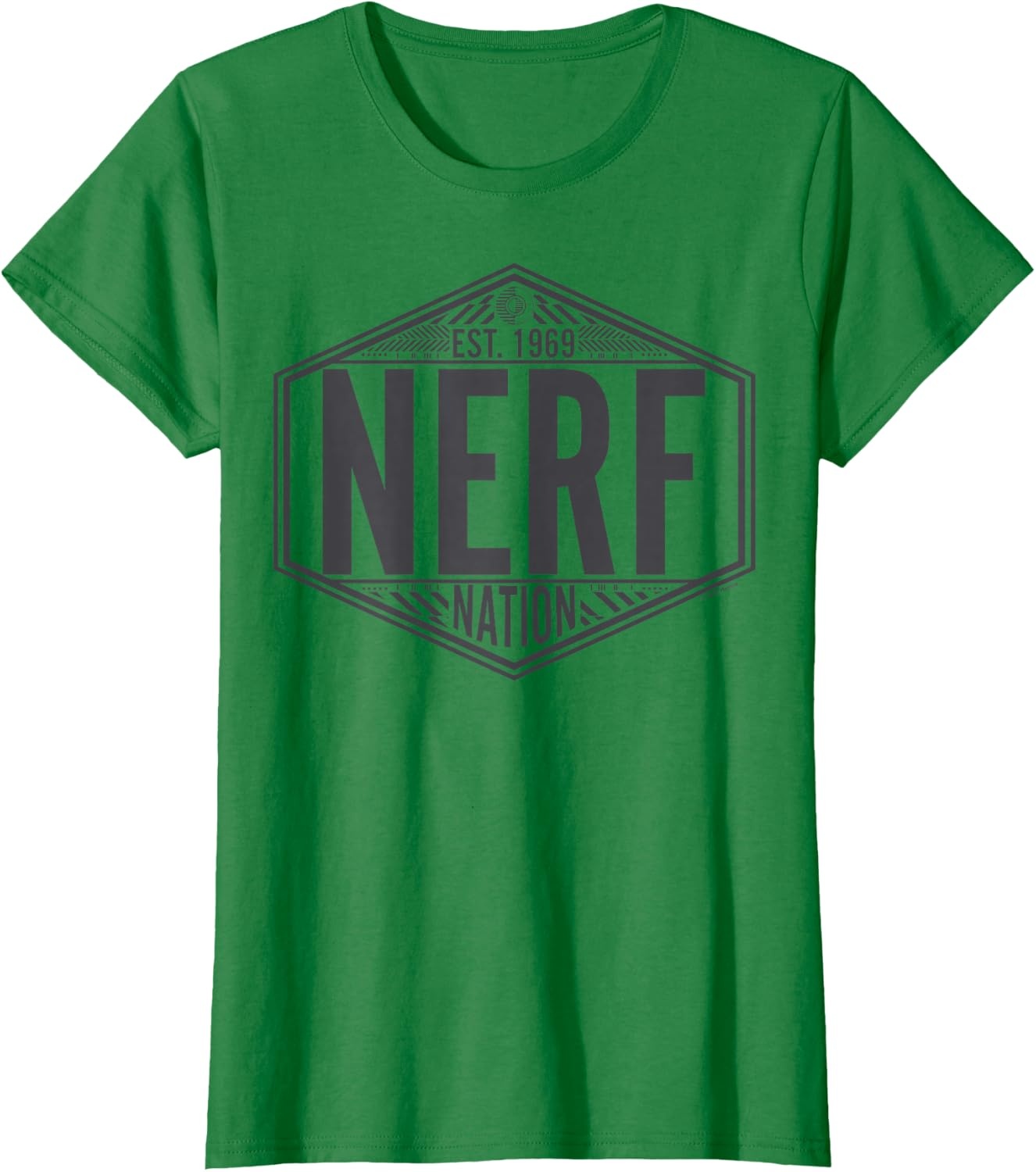 image:imageNerf Nation Est 1969 Neon Badge Logo V2 TShirtKelly Green