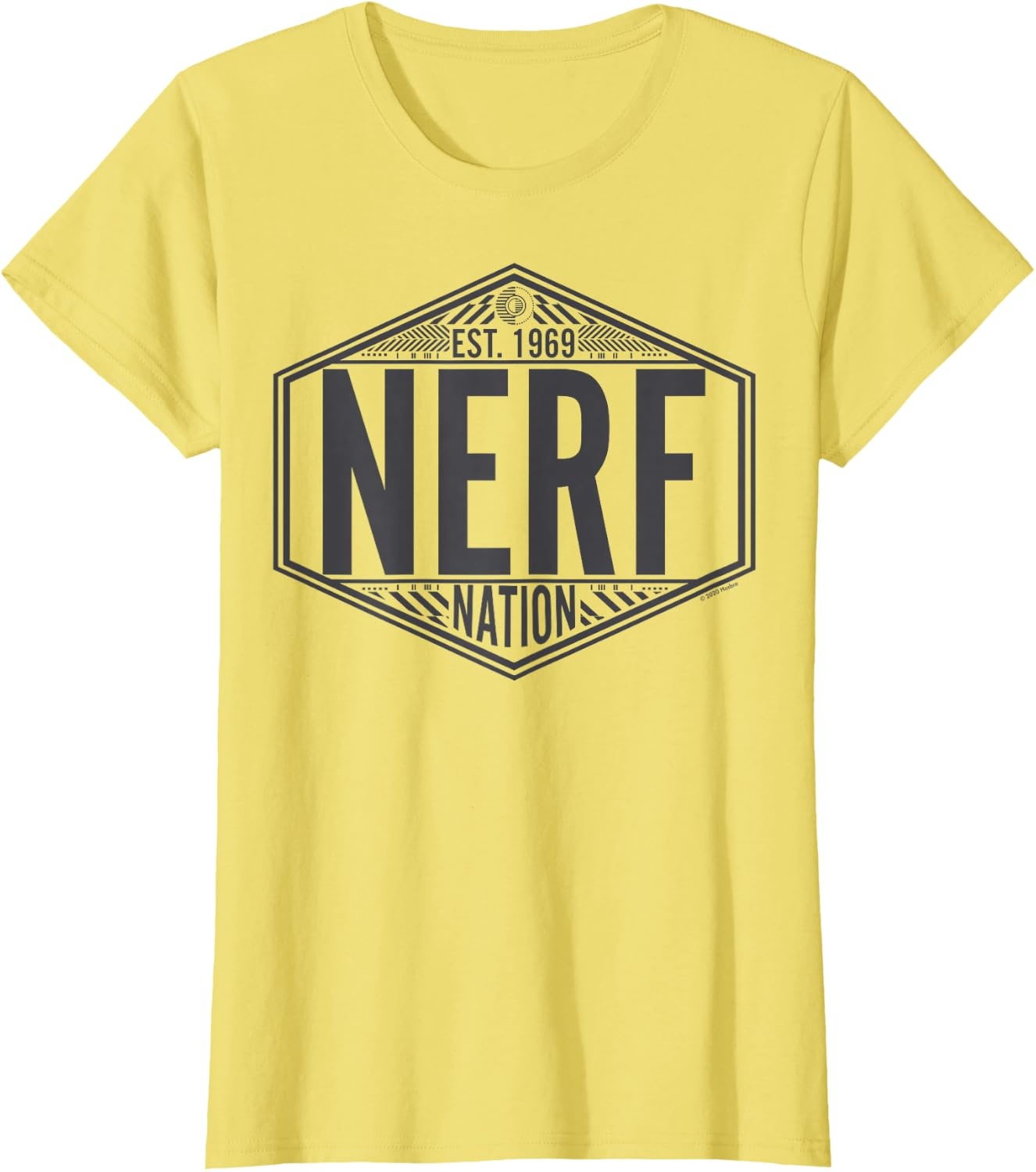 image:imageNerf Nation Est 1969 Neon Badge Logo V2 TShirtLemon Yellow