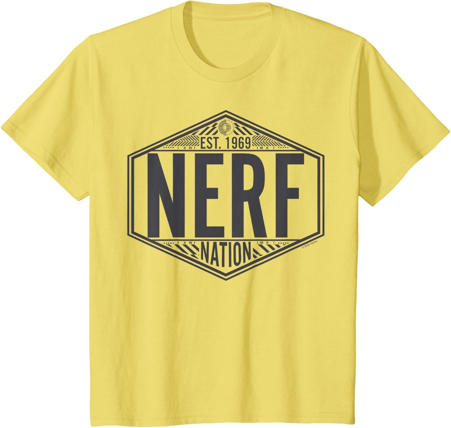 image:imageNerf Nation Est 1969 Neon Badge Logo V2 TShirtLemon Yellow