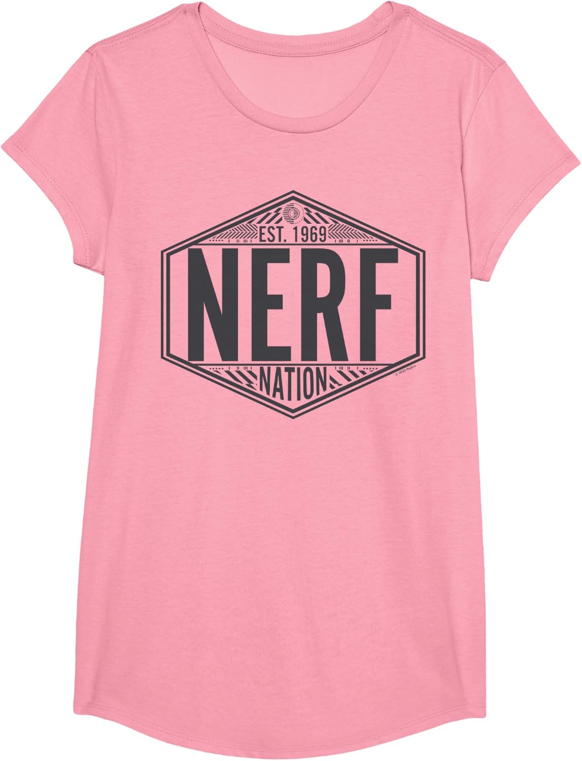image:imageNerf Nation Est 1969 Neon Badge Logo V2 TShirtPink