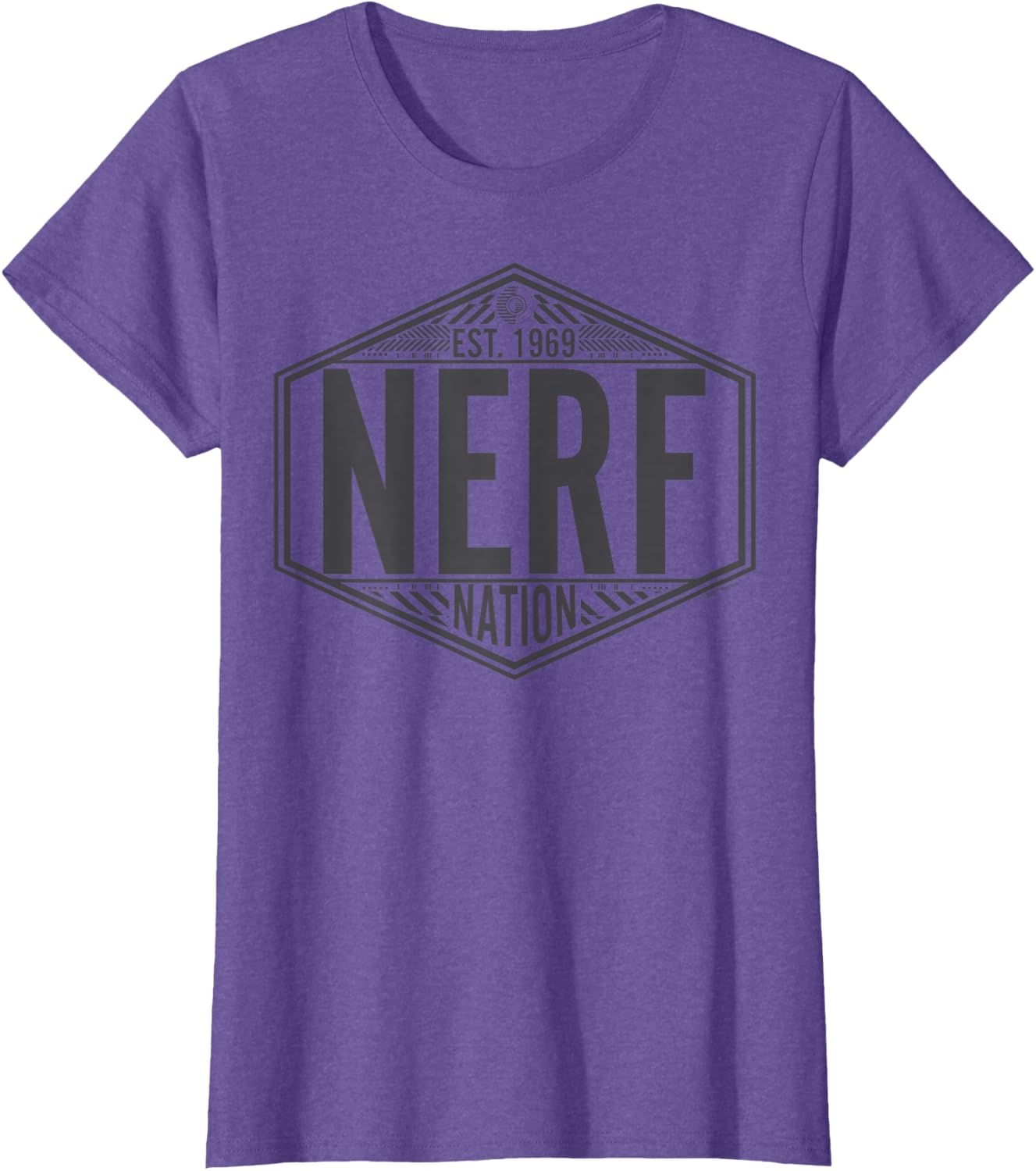 image:imageNerf Nation Est 1969 Neon Badge Logo V2 TShirtPurple Heather