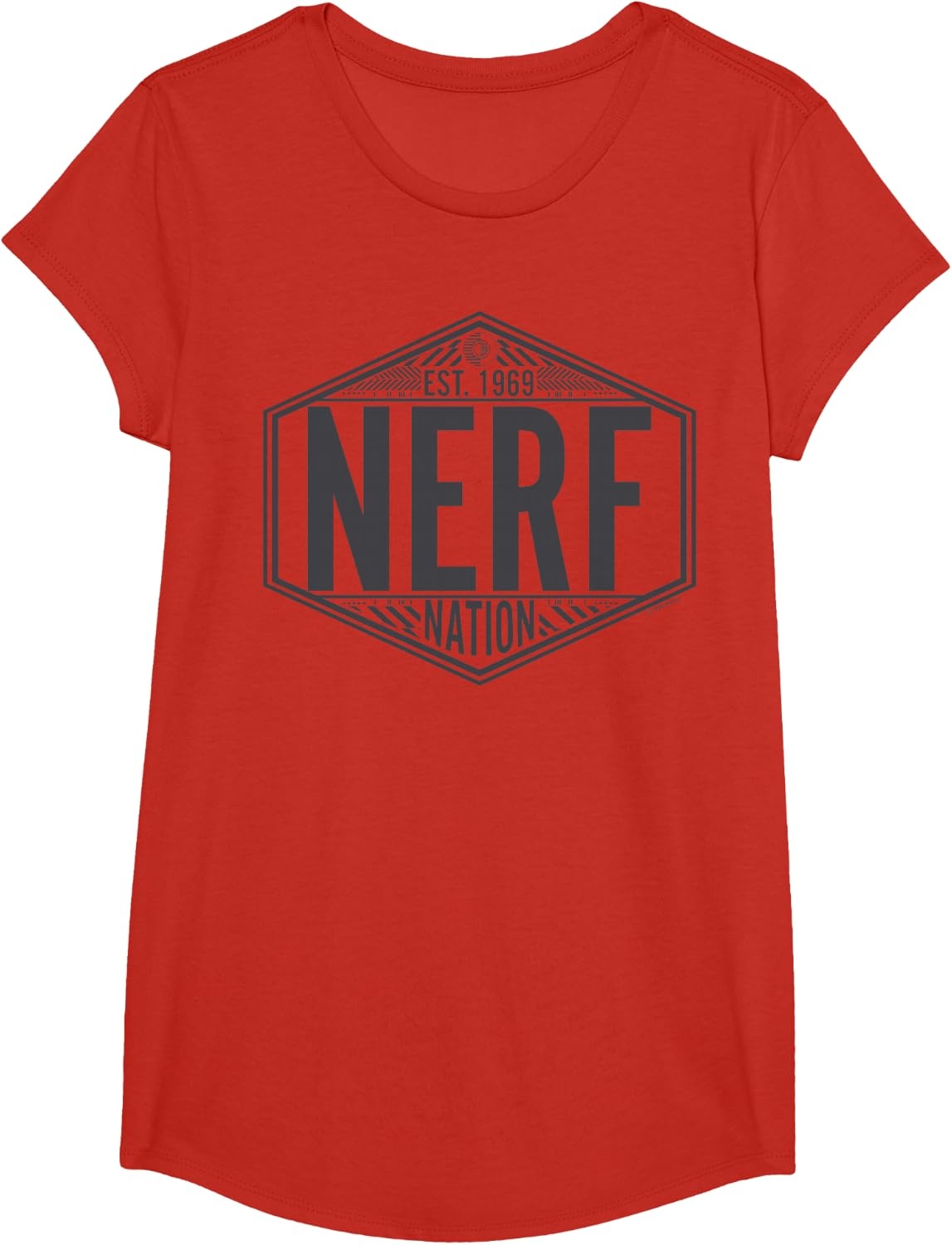 image:imageNerf Nation Est 1969 Neon Badge Logo V2 TShirtRed