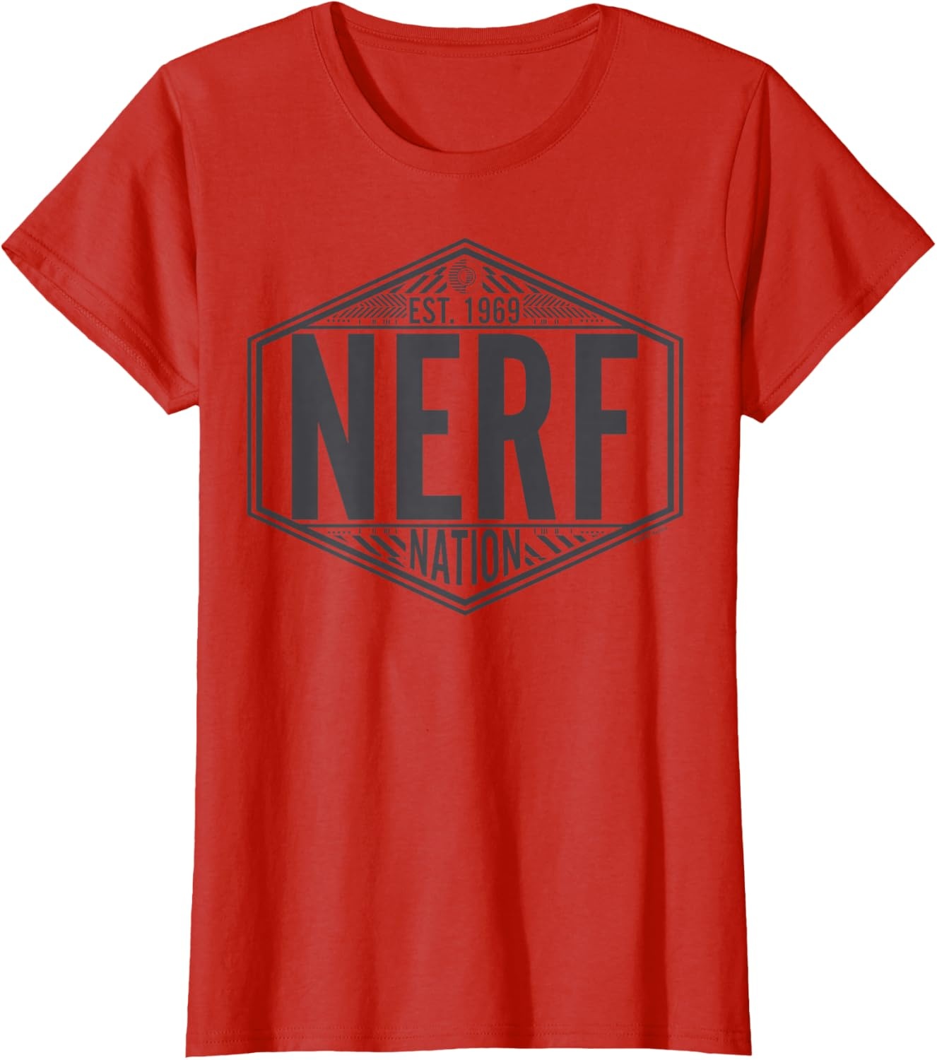 image:imageNerf Nation Est 1969 Neon Badge Logo V2 TShirtRed