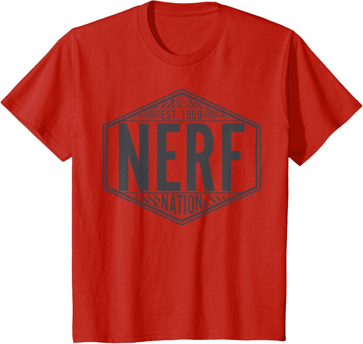 image:imageNerf Nation Est 1969 Neon Badge Logo V2 TShirtRed