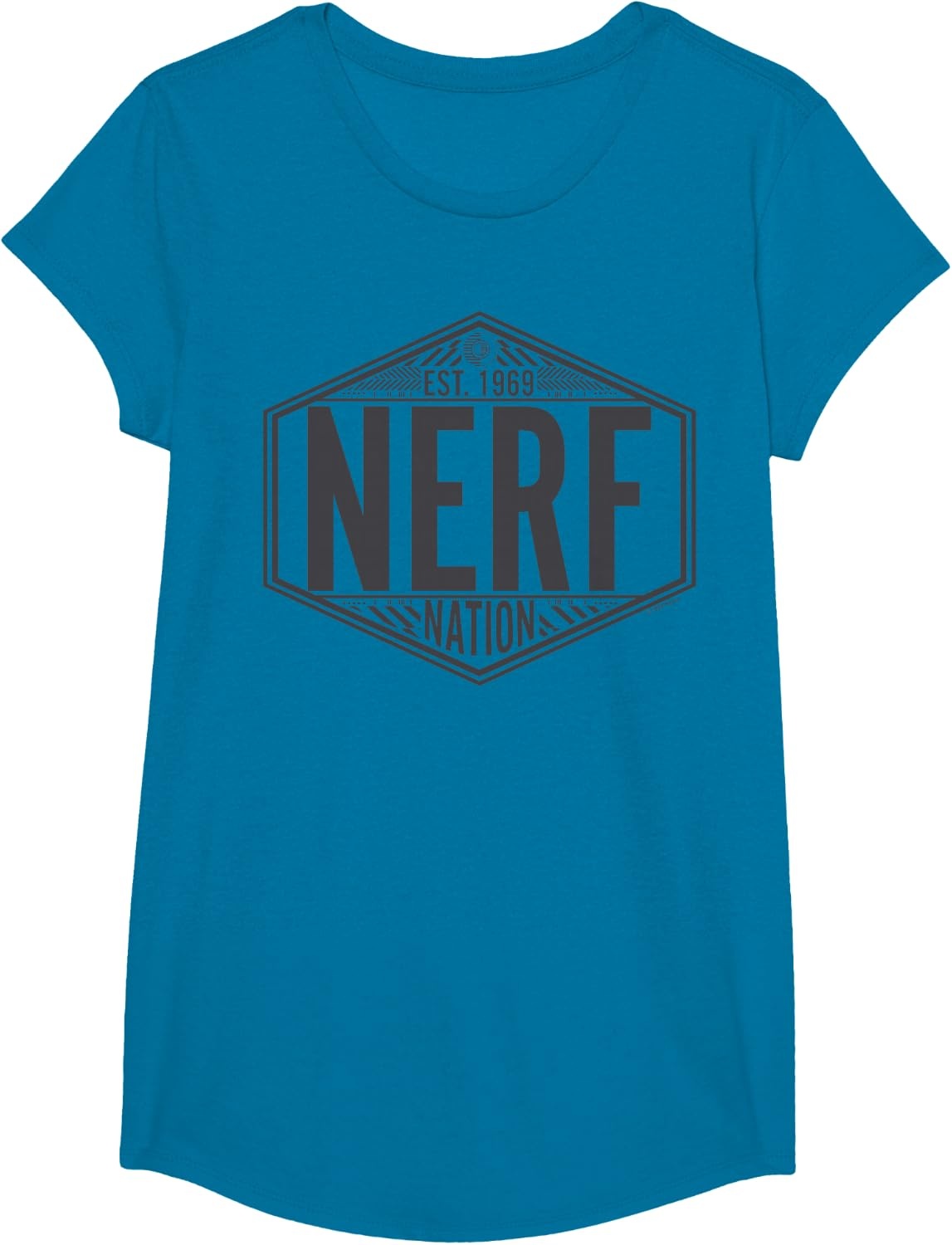 image:imageNerf Nation Est 1969 Neon Badge Logo V2 TShirtSapphire Blue