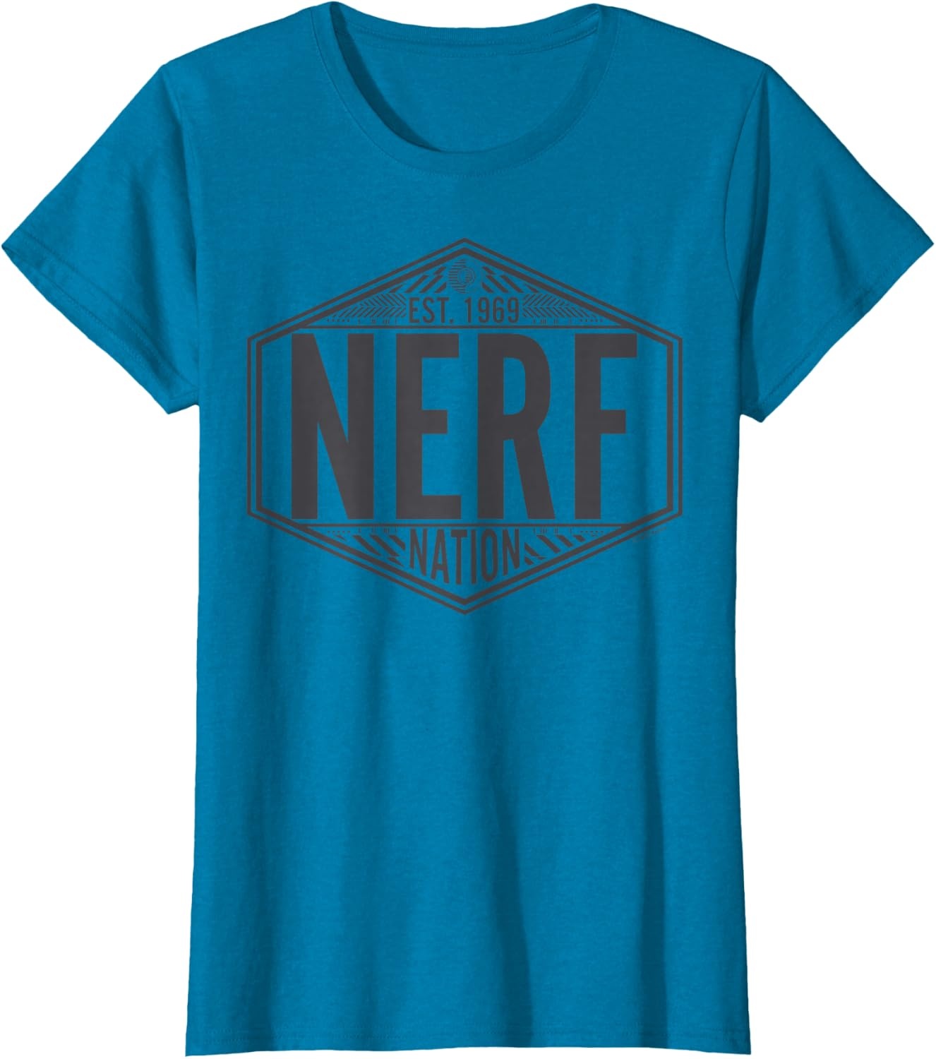 image:imageNerf Nation Est 1969 Neon Badge Logo V2 TShirtSapphire Blue