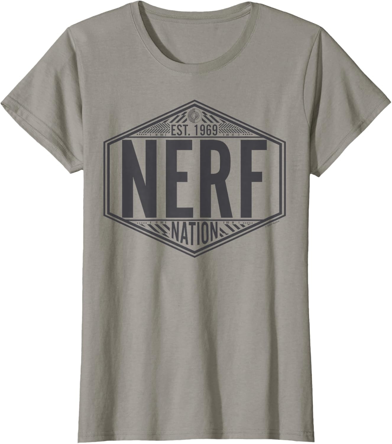 image:imageNerf Nation Est 1969 Neon Badge Logo V2 TShirtSlate Grey