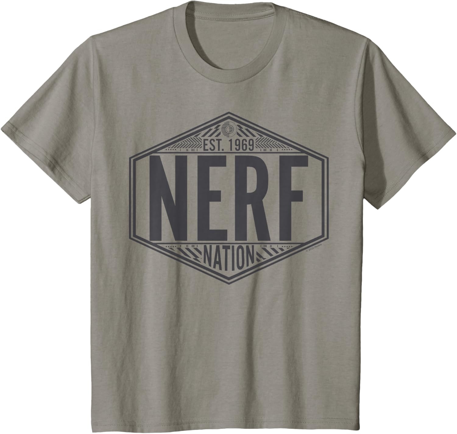 image:imageNerf Nation Est 1969 Neon Badge Logo V2 TShirtSlate Grey