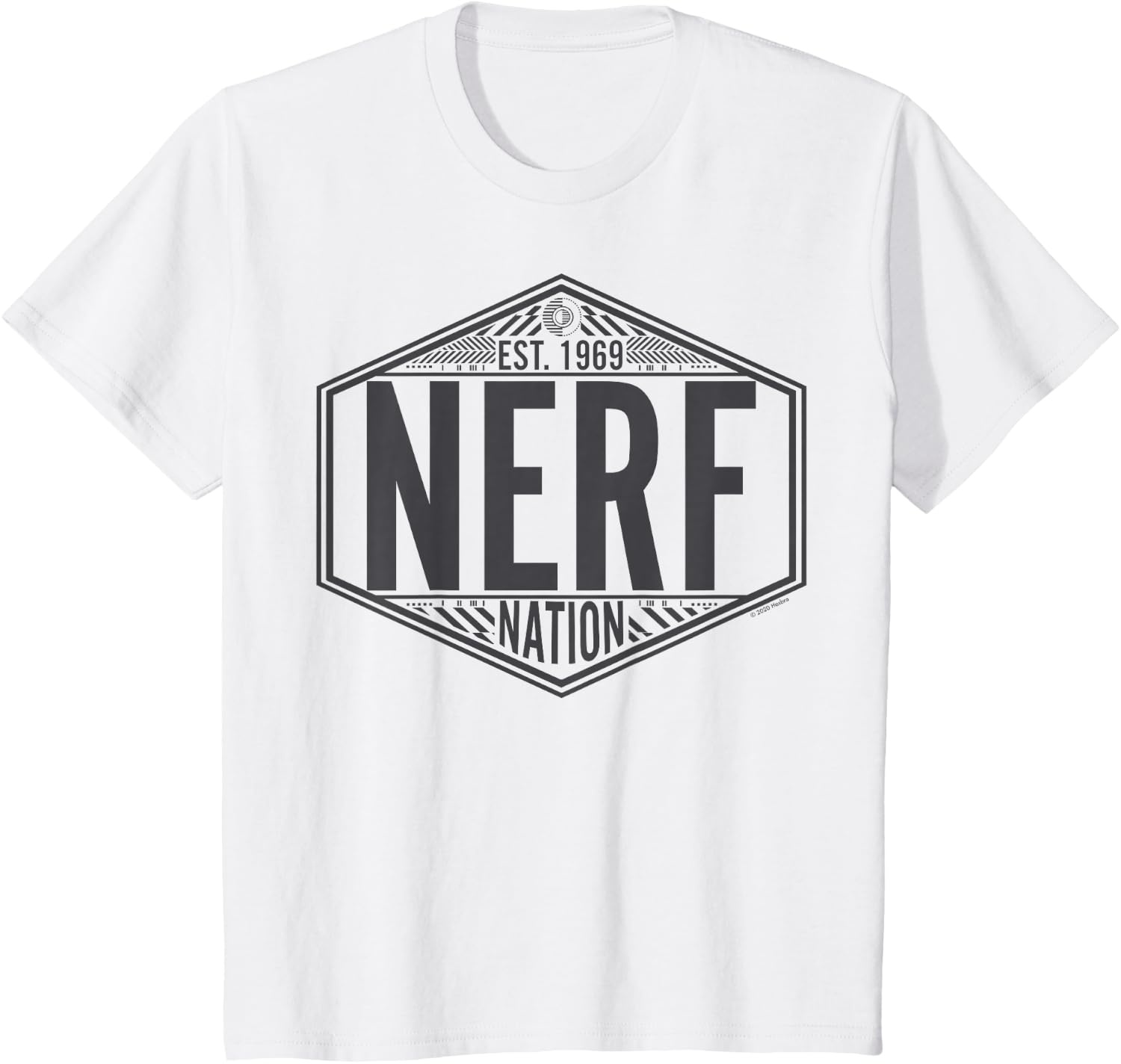 image:imageNerf Nation Est 1969 Neon Badge Logo V2 TShirtWhite