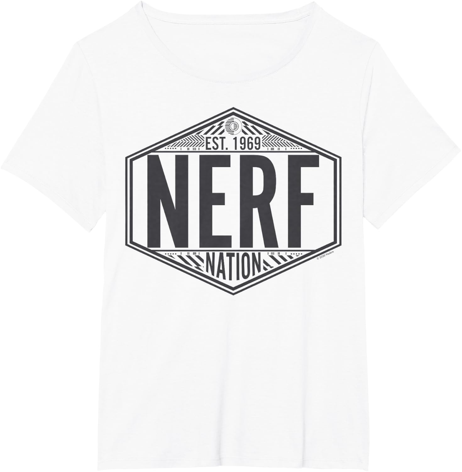 image:imageNerf Nation Est 1969 Neon Badge Logo V2 TShirtWhite