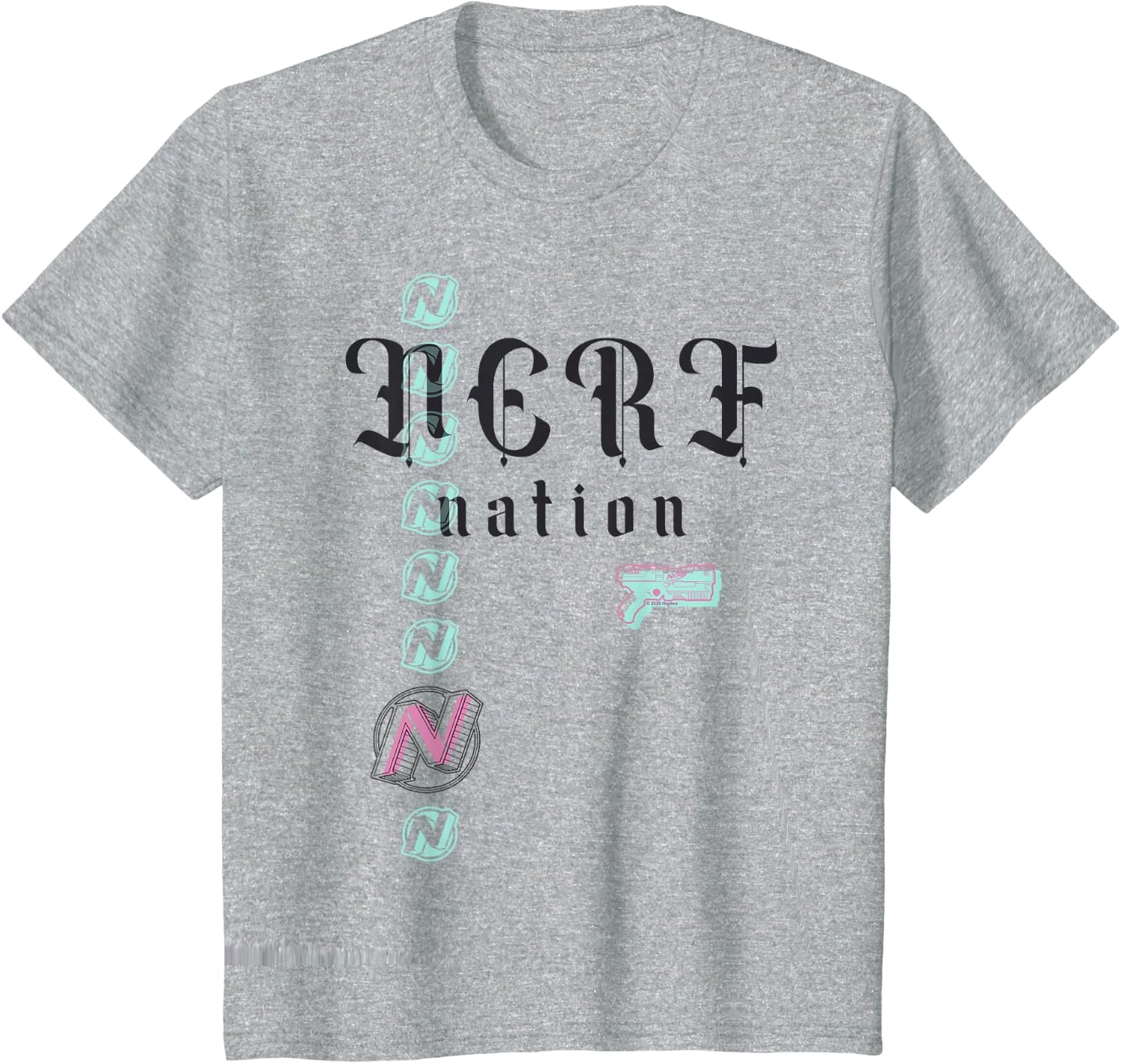 image:imageNerf Nation Logo Stack Blaster TShirtHeather Grey