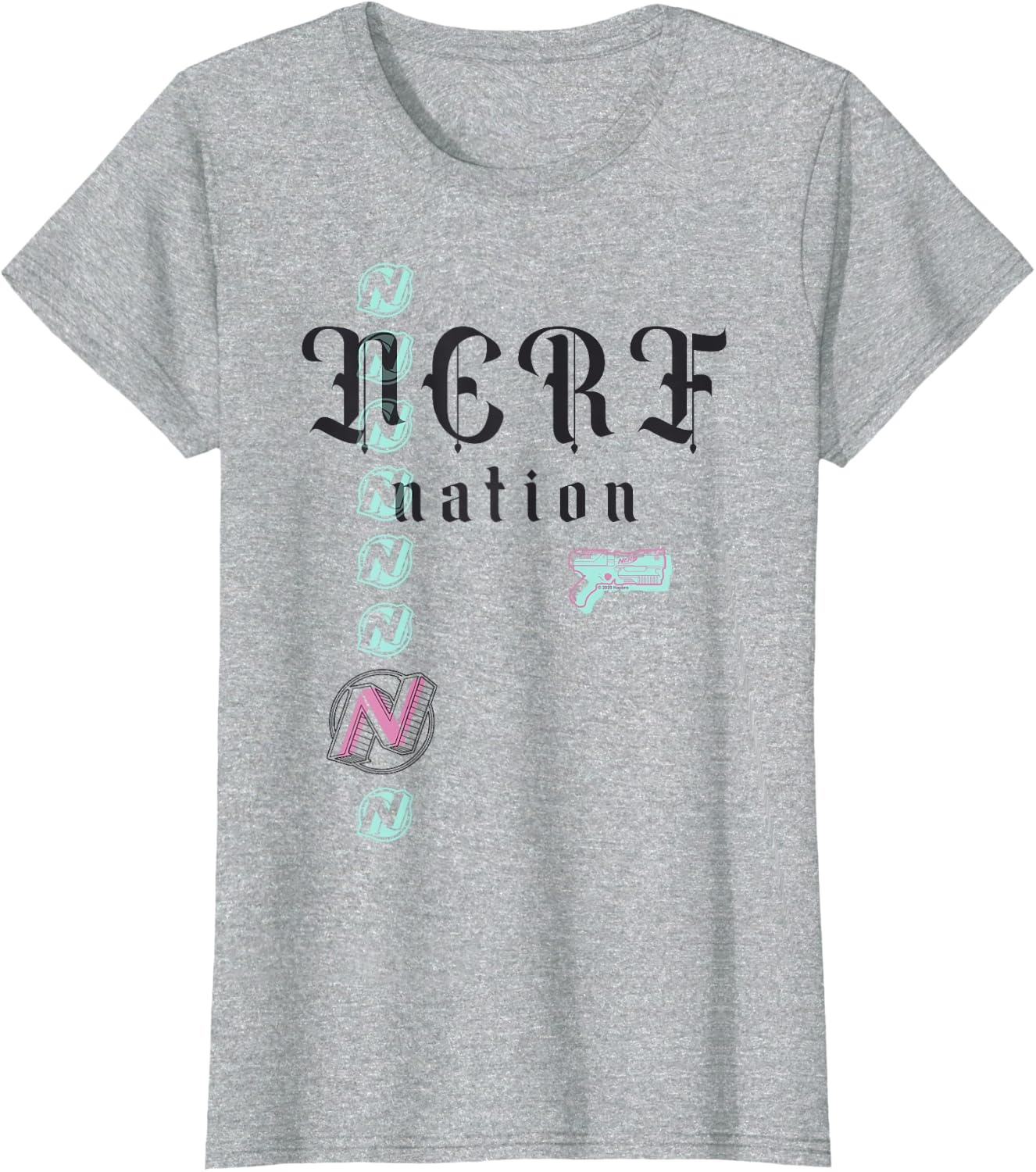 image:imageNerf Nation Logo Stack Blaster TShirtHeather Grey