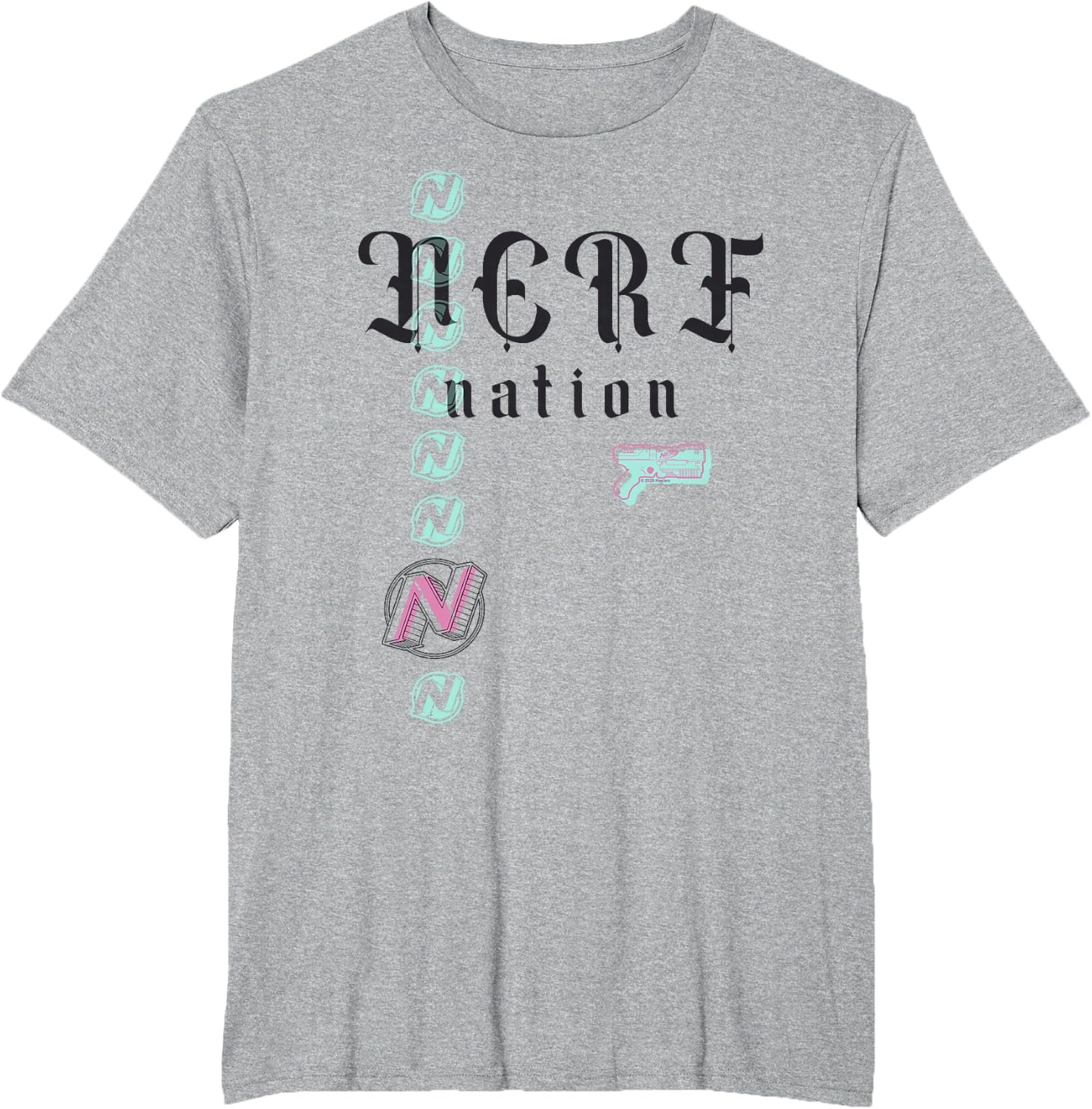 image:imageNerf Nation Logo Stack Blaster TShirtHeather Grey