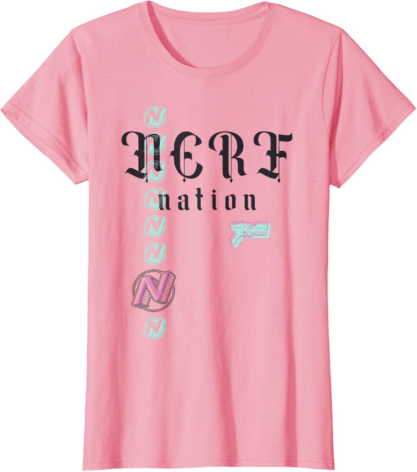 image:imageNerf Nation Logo Stack Blaster TShirtPink