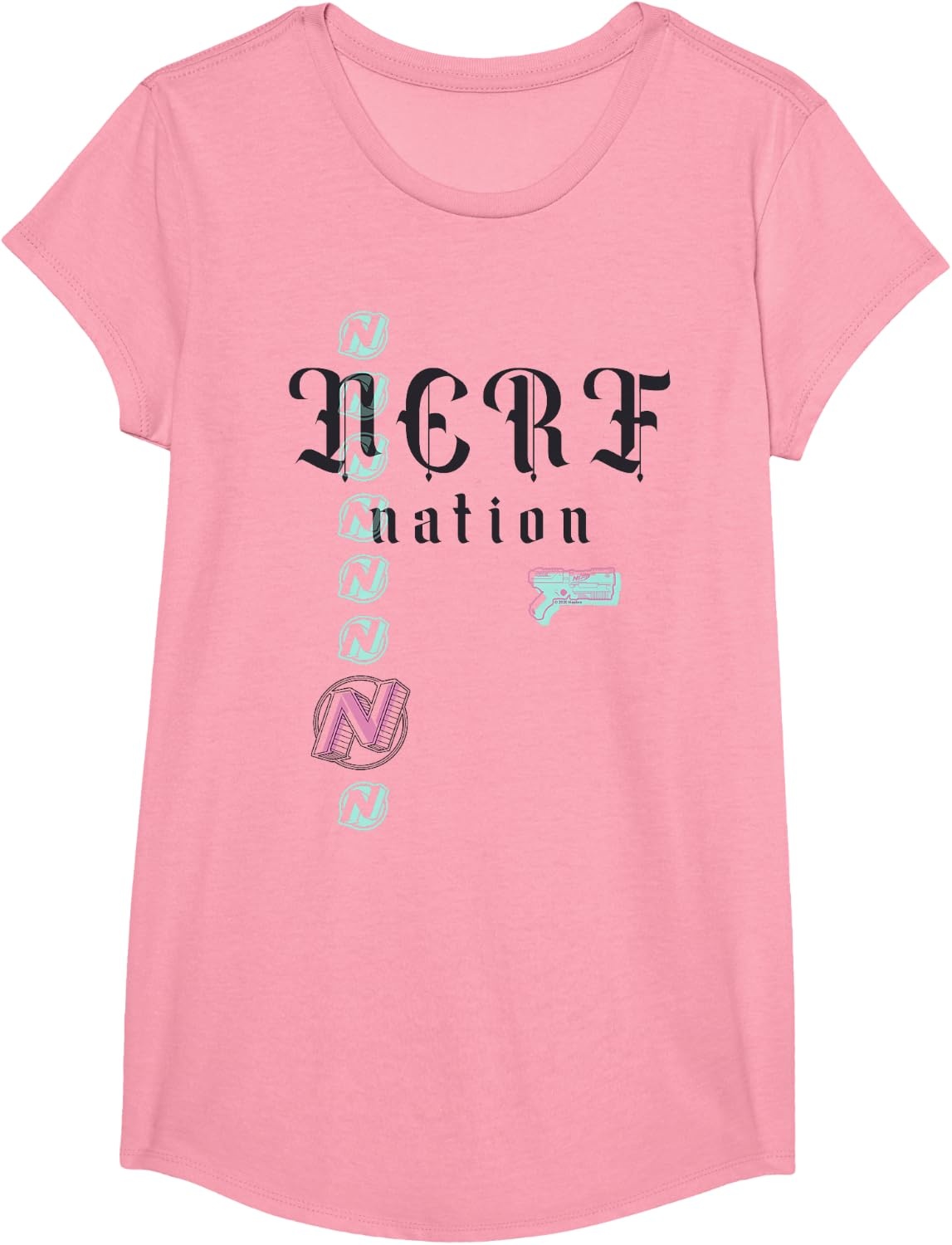image:imageNerf Nation Logo Stack Blaster TShirtPink