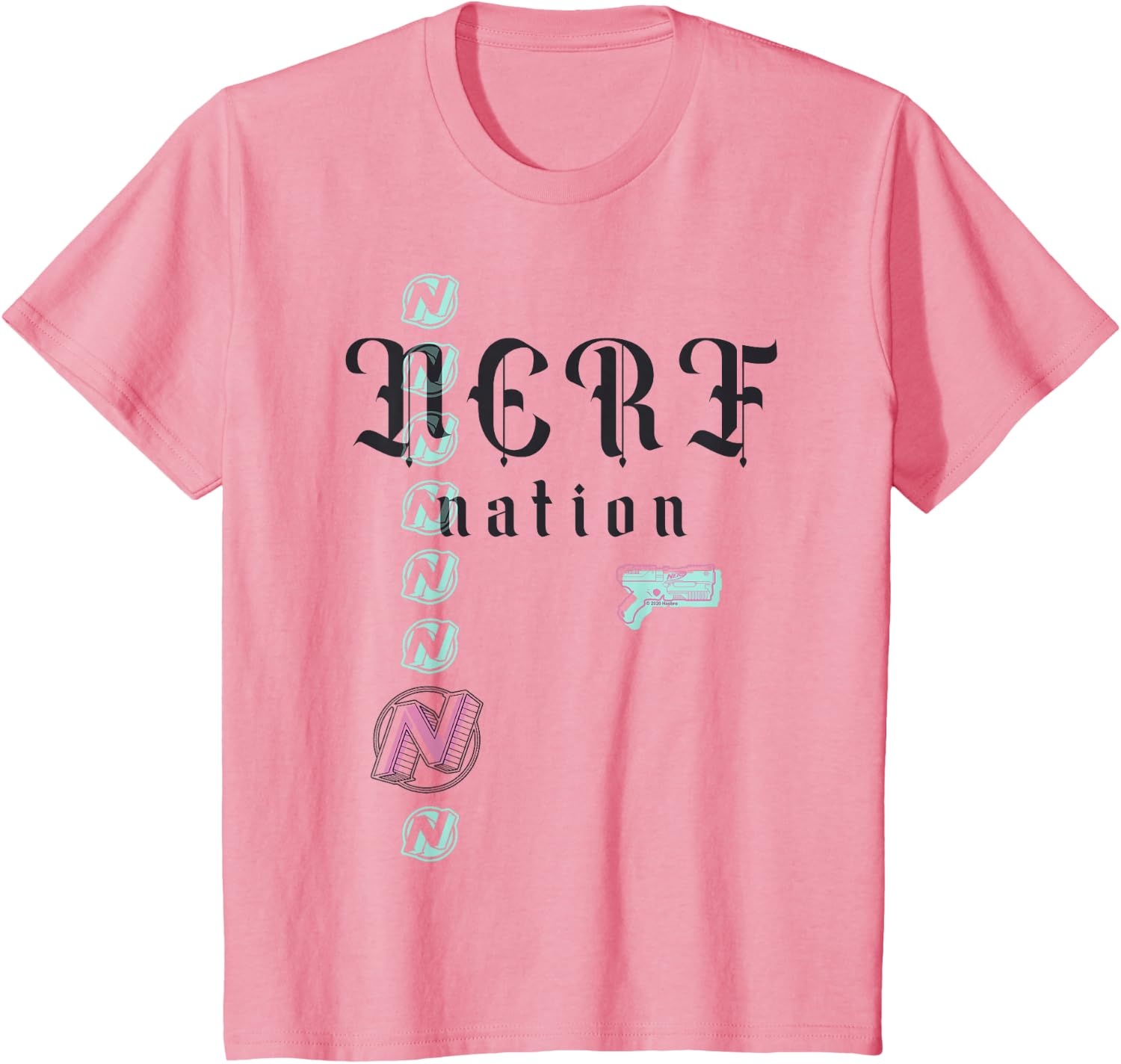 image:imageNerf Nation Logo Stack Blaster TShirtPink