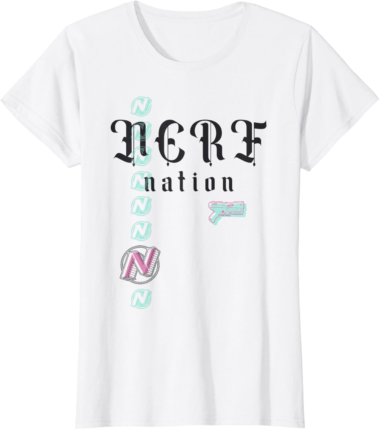 image:imageNerf Nation Logo Stack Blaster TShirtWhite