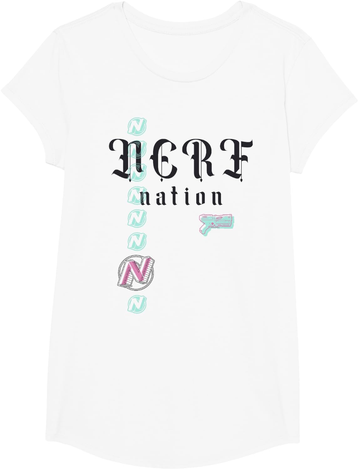 image:imageNerf Nation Logo Stack Blaster TShirtWhite