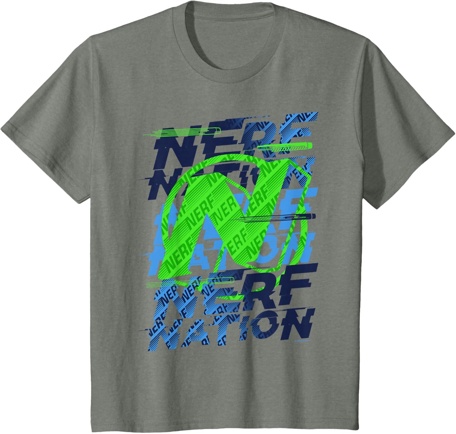 image:imageNerf Nation Logo Stack TShirtOlive Heather