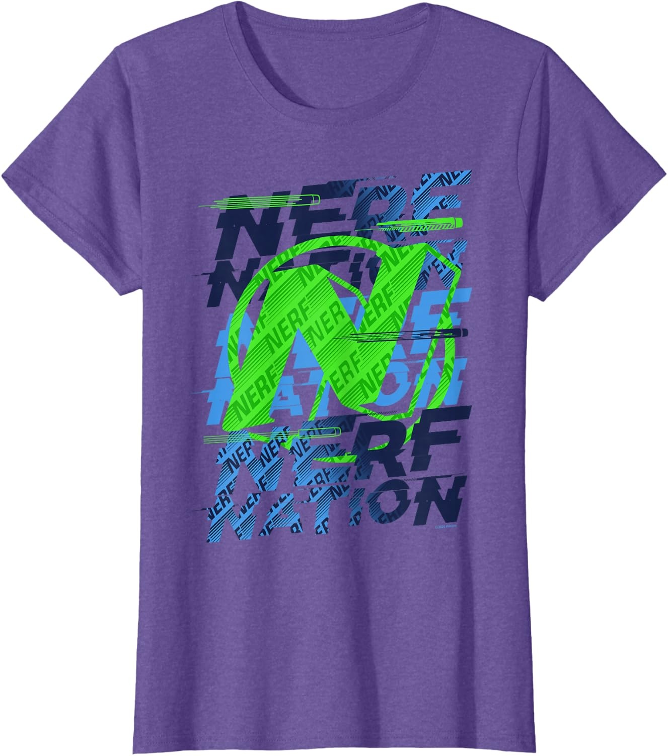 image:imageNerf Nation Logo Stack TShirtPurple Heather