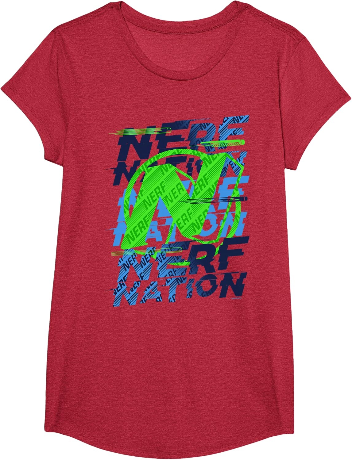 image:imageNerf Nation Logo Stack TShirtRed Heather