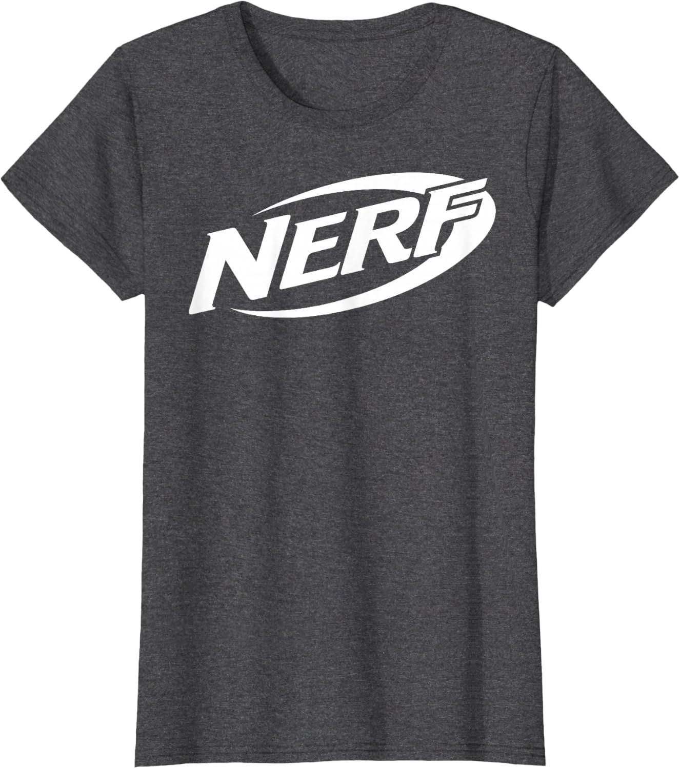 image:imageNerf Simple White Retro Logo TShirtDark Heather Grey