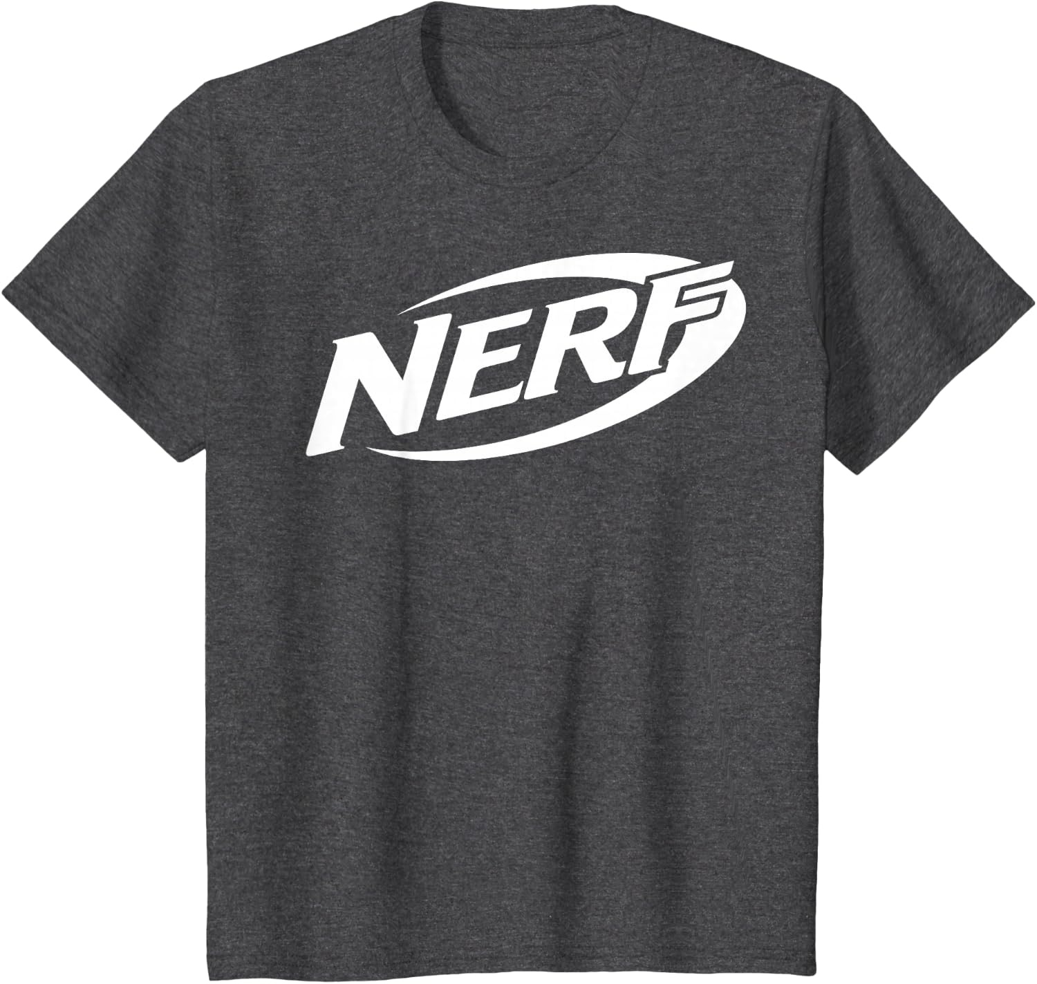 image:imageNerf Simple White Retro Logo TShirtDark Heather Grey