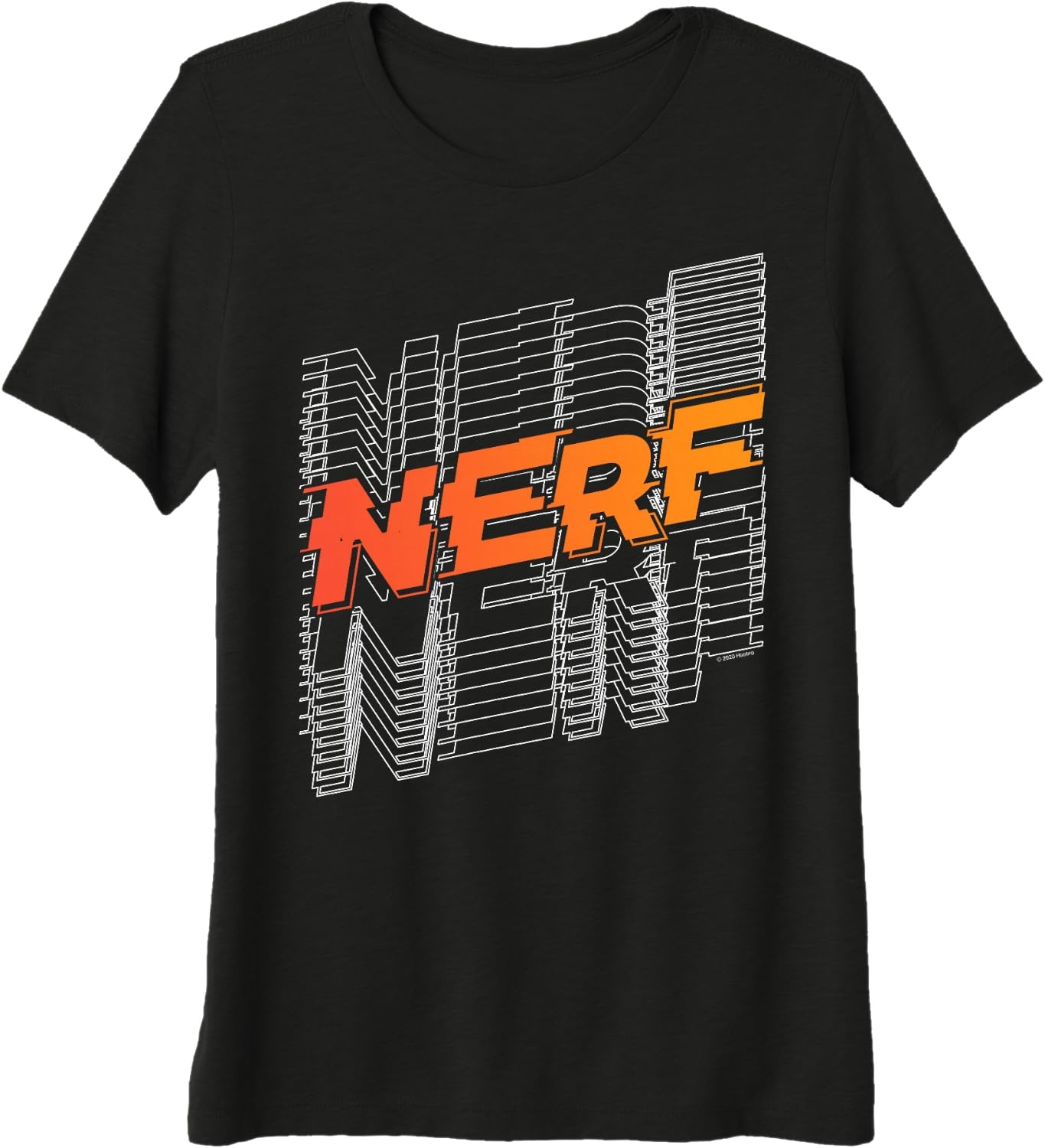 image:imageNerf Stacked Silhouette Retro Nerf Action Logo Premium Triblend TShirtBlack