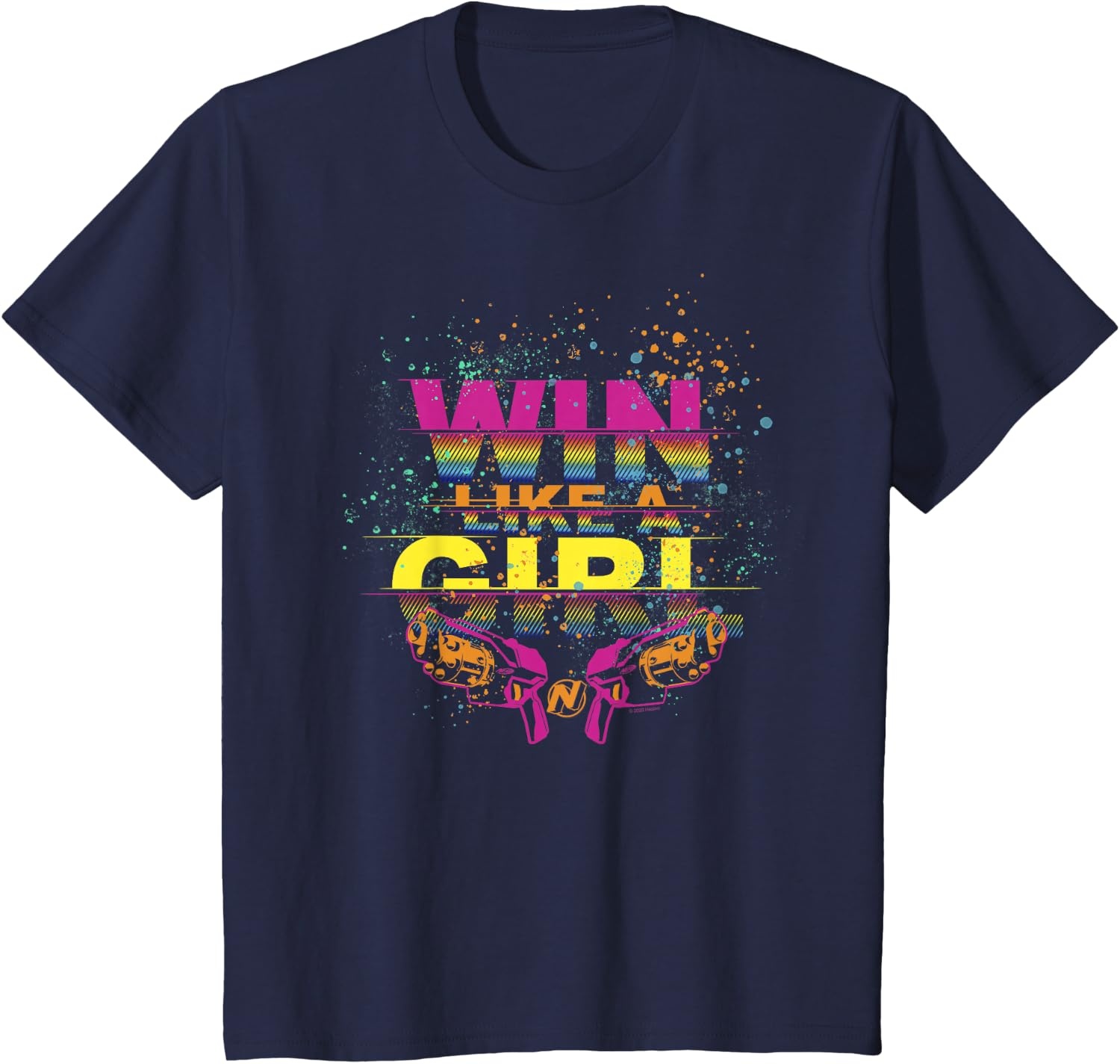 image:imageNerf Win Like A Girl TShirtNavy Blue