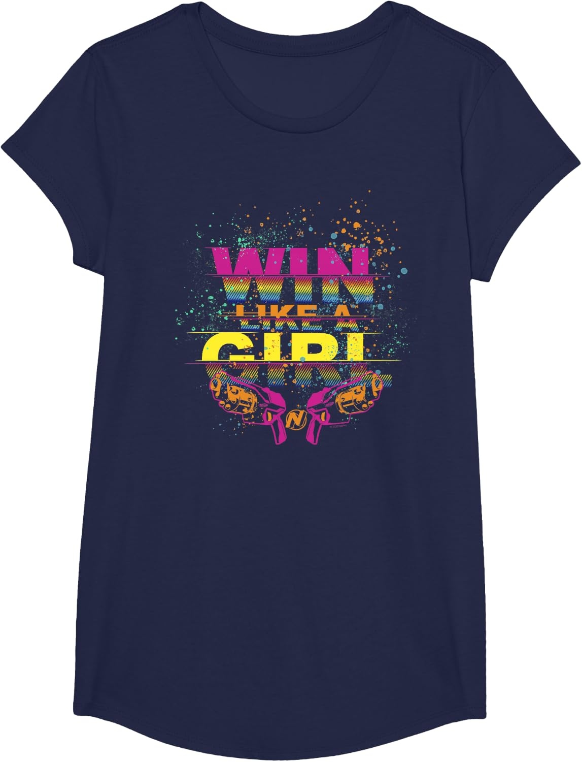 image:imageNerf Win Like A Girl TShirtNavy Blue