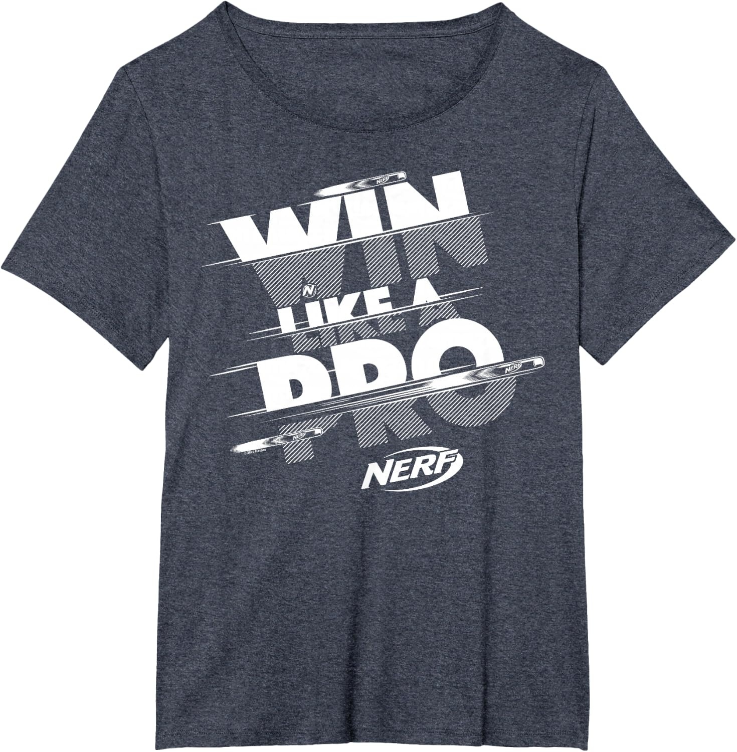 image:imageNerf Win Like A Pro Glitch Text TShirtHeather Blue
