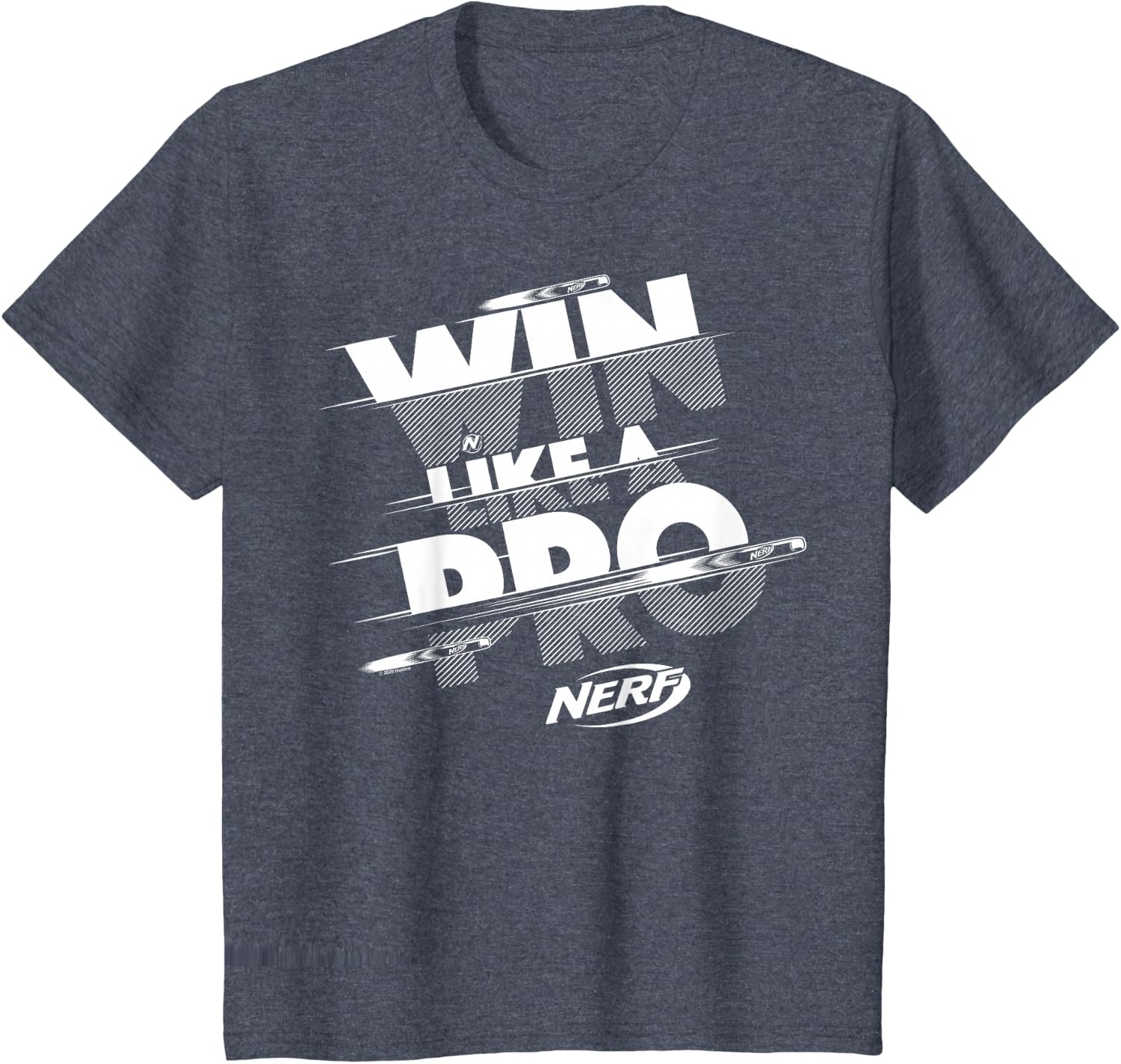 image:imageNerf Win Like A Pro Glitch Text TShirtHeather Blue