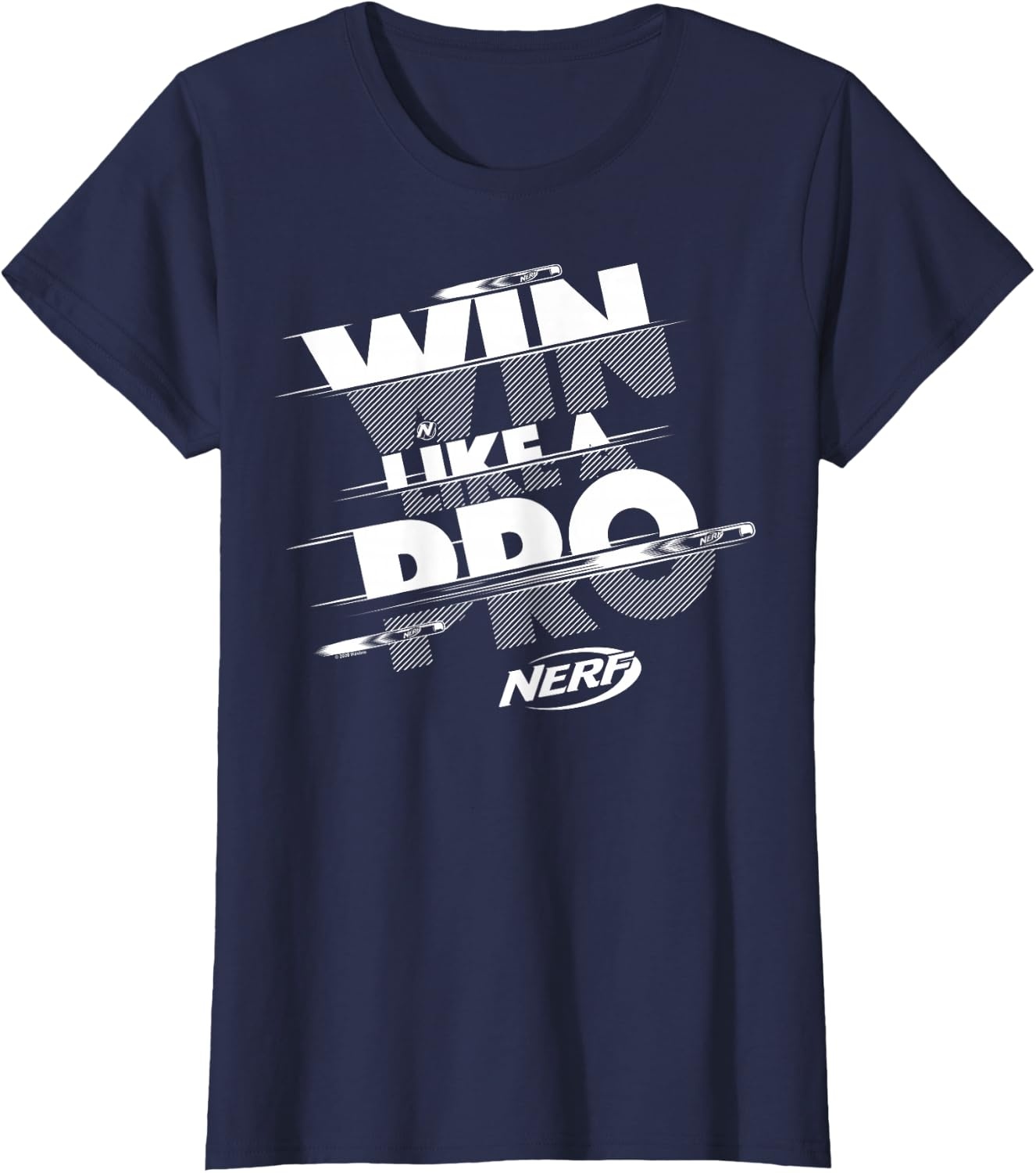 image:imageNerf Win Like A Pro Glitch Text TShirtNavy Blue