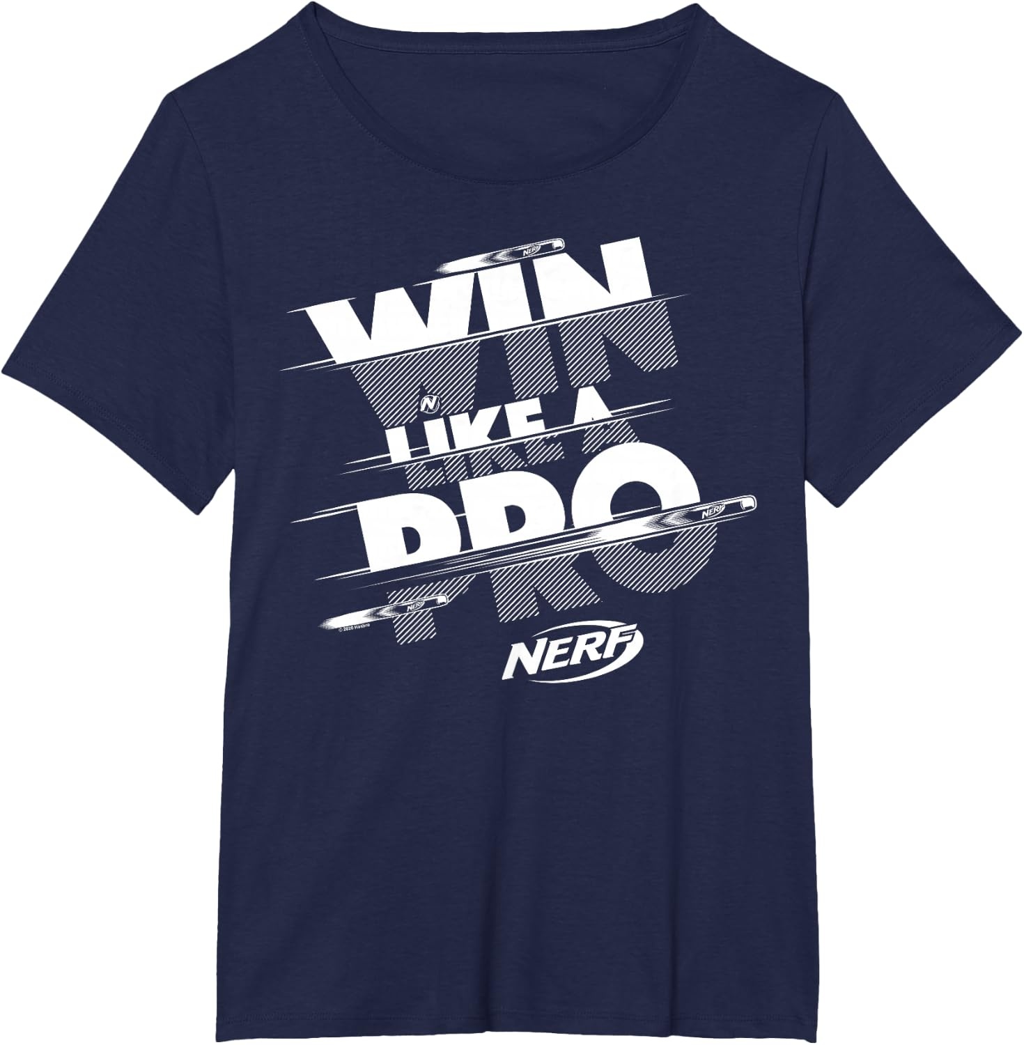 image:imageNerf Win Like A Pro Glitch Text TShirtNavy Blue