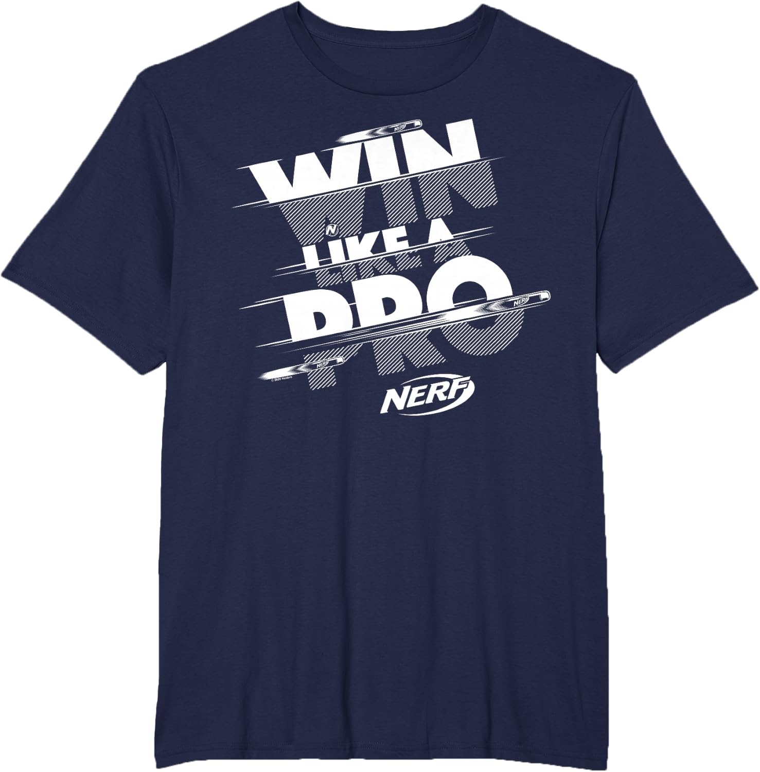 image:imageNerf Win Like A Pro Glitch Text TShirtNavy Blue