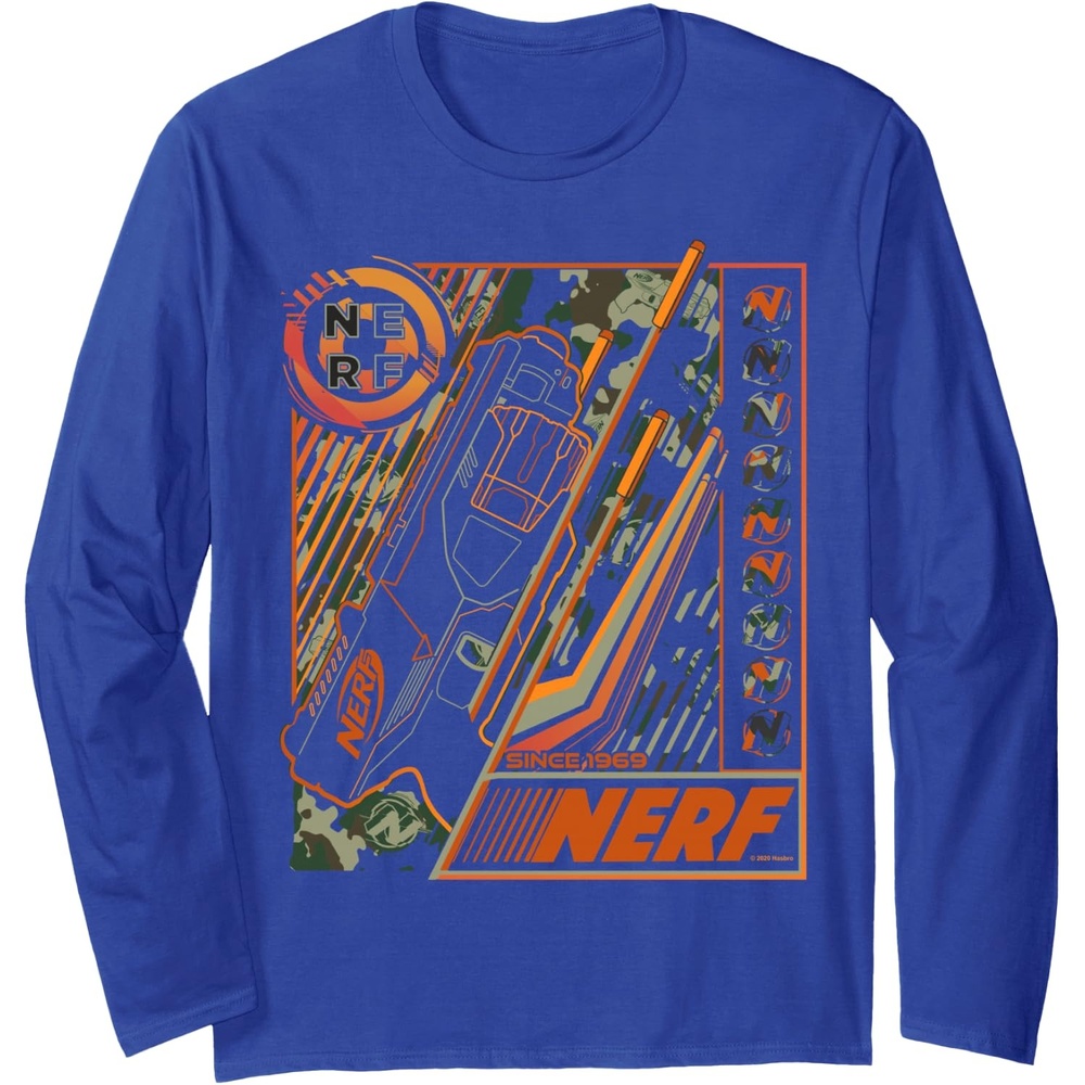 image:imageNerf Blaster Since 1969 Poster Long Sleeve TShirtRoyal Blue